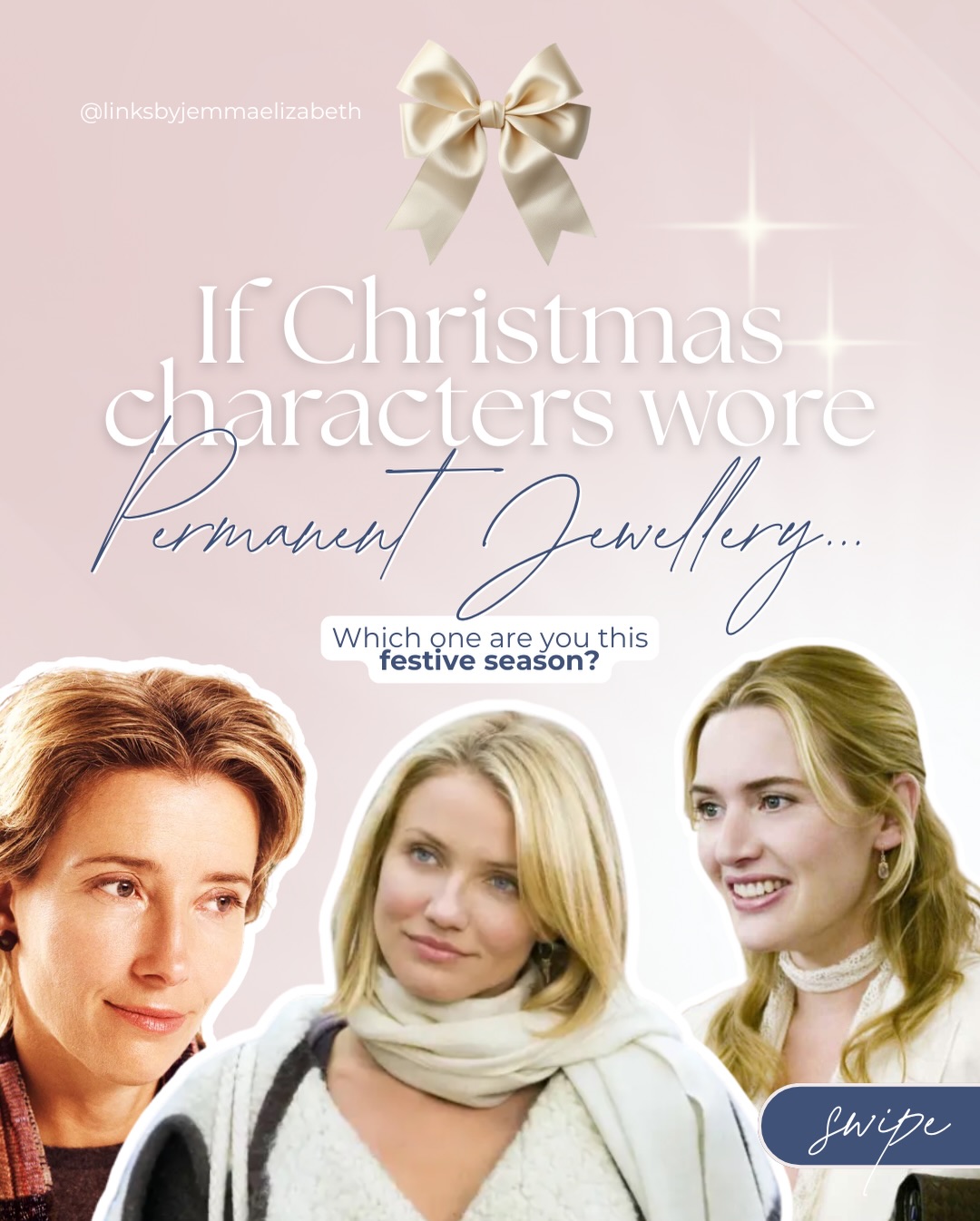The ultimate festive girl carousel is HERE 🎀✨
We matched your fave Christmas movie icons with their perfect permanent jewellery style… and we’re not going to lie but the accuracy is scary😌💫
Let us know which one you are in the comments↓
Are you an Amanda? An Iris? A Jingle Bell Rock girly?
Tag your bestie so she can find hers too!🎄💖