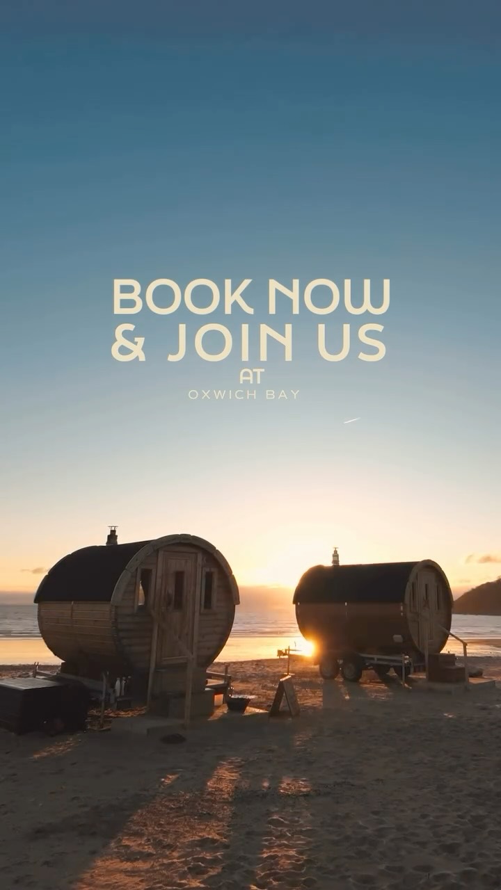 Welcome to Ty Sawna
Wales’ first beach saunas.
Experience the ultimate relaxation with our wood-fired saunas at Oxwich Bay.
Unwind to the crackle of a real wood fire, breathe in the fresh coastal air, and let the heat melt your stress away. Perfect for post-swim warmth, peaceful escapes, or a truly unique wellness experience by the sea.
Join us & book today. 🔥