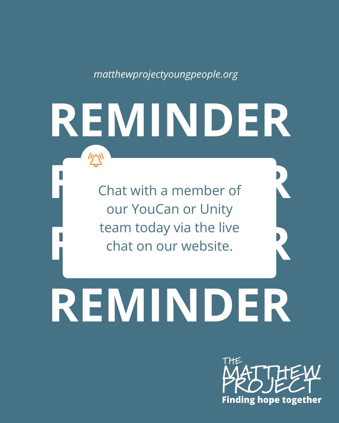 💬 Live chat is open today (22nd December)!
If you need to speak to our YouCan or Unity team over Christmas, whether you’ve got questions or just want to know more about our support, come and chat with us!
🕐 1 - 5pm
📱Chat with us via our website. Link in our BIO.