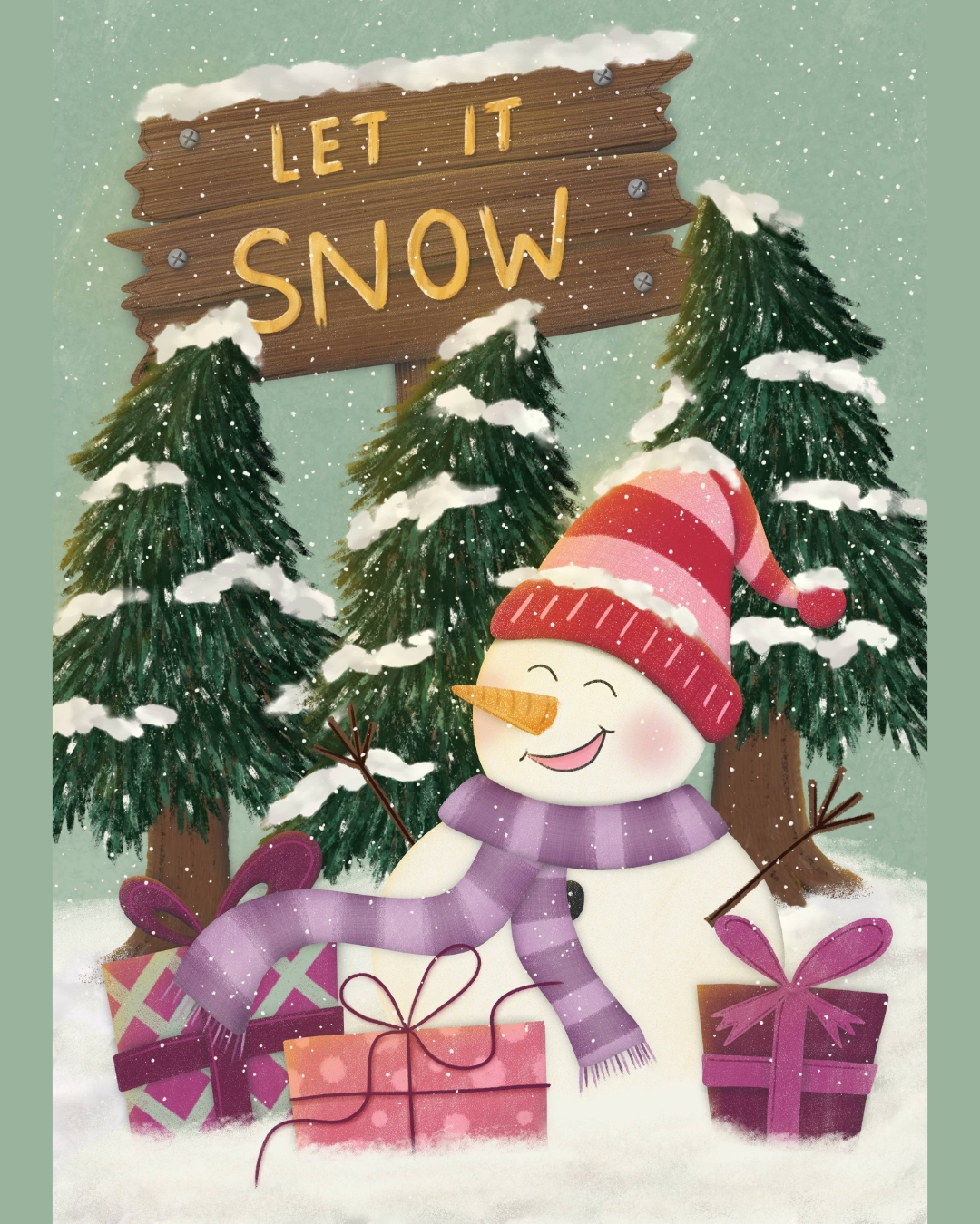 This happy little snowman makes me smile every time I look at him. I wanted him to feel cheerful and full of winter magic and the tiny presents just finished the festive Christmas season vibes.
For surface pattern design collaborations, please contact me directly at design@franzispeer.com or through my agency @advocateart01
#christmas #merryx-mas #holidays #seasonalart #licensing #artlicensing #freelanceillustrator #artistsofinstagram #greetingcarddesigns #illustrationartists #trendingart #illustrators #artists #surfacedesigners