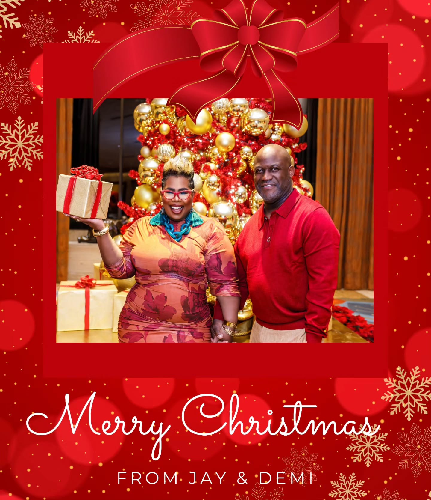 Merry Christmas, Fam. ❤️
Some folks always wanna debate whether today is really Jesus’ birthday… but honestly?
That’s just another distraction to keep us divided. The point isn’t the date — the point is He came. Because if He wasn’t born, He couldn’t have died for my sins.
So today, we celebrate the Savior. We celebrate love. We celebrate hope. We celebrate family!
For unto us a Child is born…✨
From our home to yours — Merry Christmas!
Cheers to joy, peace, and His presence filling your life. 🎄✨
— Jay & Demi♥️🥳