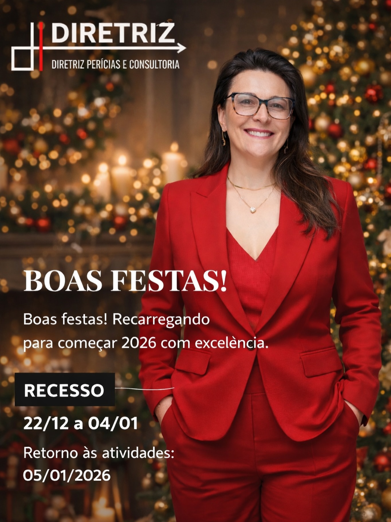📢 COMUNICADO DE RECESSO
A Diretriz Perícias e Consultoria estará em recesso no período de 22 de dezembro a 4 de janeiro.
Retornaremos às atividades normalmente no dia 5 de janeiro de 2026.
Agradecemos a confiança ao longo de 2025 e desejamos a todos um final de ano repleto de PAZ, SAÚDE e REALIZAÇÕES.
Nos vemos em 2026 com ainda mais dedicação e excelência!
🎄✨ Boas festas!
#DiretrizPerícias #Recesso2025 #BoasFestas #PeríciaContábil #ConsultoriaEspecializada #FimDeAno