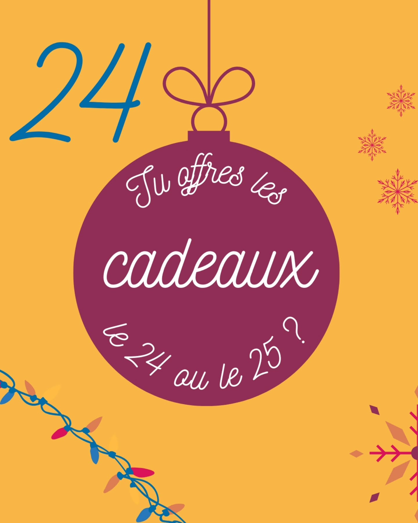 Pour toi, les cadeaux, c'est le 24 ou le 25 ?
On te souhaite un merveilleux réveillon de Noël !
Betty et Ludivine
#cadeauxdenoël #betalectrice #correctrice