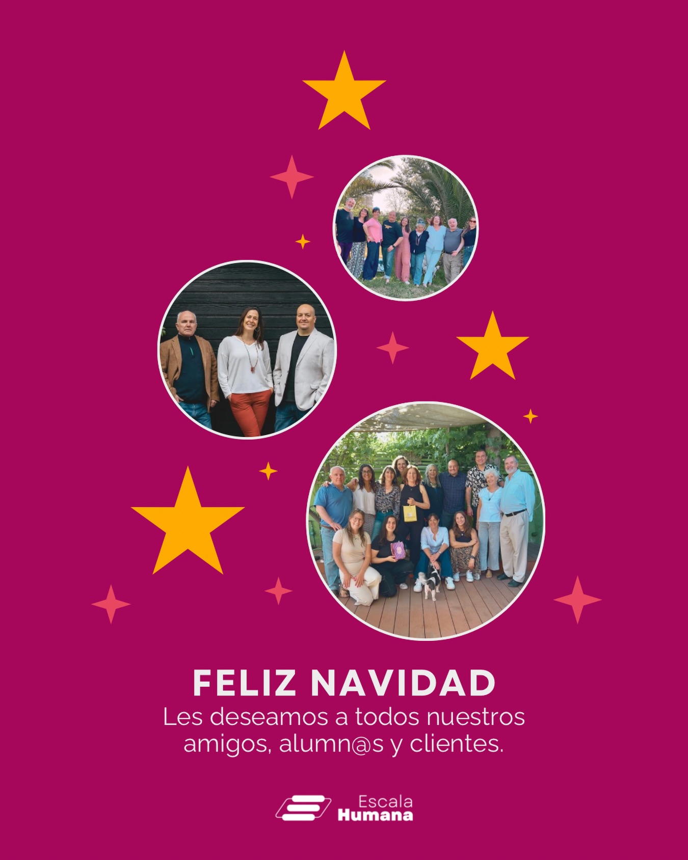 ¡Felices fiestas! 🎄✨
Esta fecha nos invita a detenernos, mirar el año que termina y volver a lo esencial: las conversaciones que importan y el sentido profundo de compartir.
Celebrar es abrirse al encuentro, reconocer al otro y agradecer lo vivido. 🌟
Esperamos que estos días sean una oportunidad de apertura, conexión y presencia. De descanso, conversación honesta y encuentros significativos. 💛
Con cariño,
Equipo Escala Humana