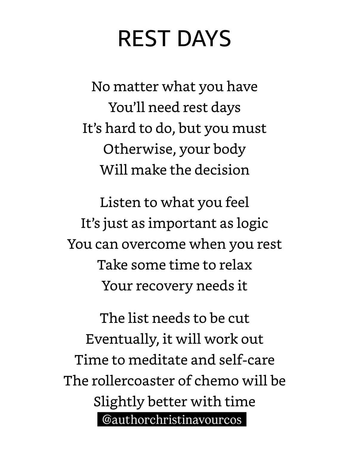 Sometimes we just need a reminder that it’s okay to rest. It can be difficult to do so when there’s so much that you need and want to do, but it’s so important so you can move forward. Don’t forget to give yourself some time to rest this season.
You could pick up some short reads with my latest poetry books, including DIVE WITHIN, which features this poem. You’ll be able to provide yourself with self-care and finish your reading goals for the year.
As a lymphoma survivor, I had to learn and continue to learn how much I need to prioritize rest. As an indie author, educator, and web content manager, I have a busy schedule. While I enjoy everything I do, it’s so much harder to get things done if I feel exhausted. Sometimes I even need to creatively rest too. It’s hard to take my own advice, but I’m thankful for reminders that show how much it’s worthwhile.
So I hope you will find this reminder worthwhile too. You can find my books through Amazon or you can request my books from your local bookstore. #GreekLatina #LatinxBooks #PoetryBooks #SelfCare #CreativesContentClub