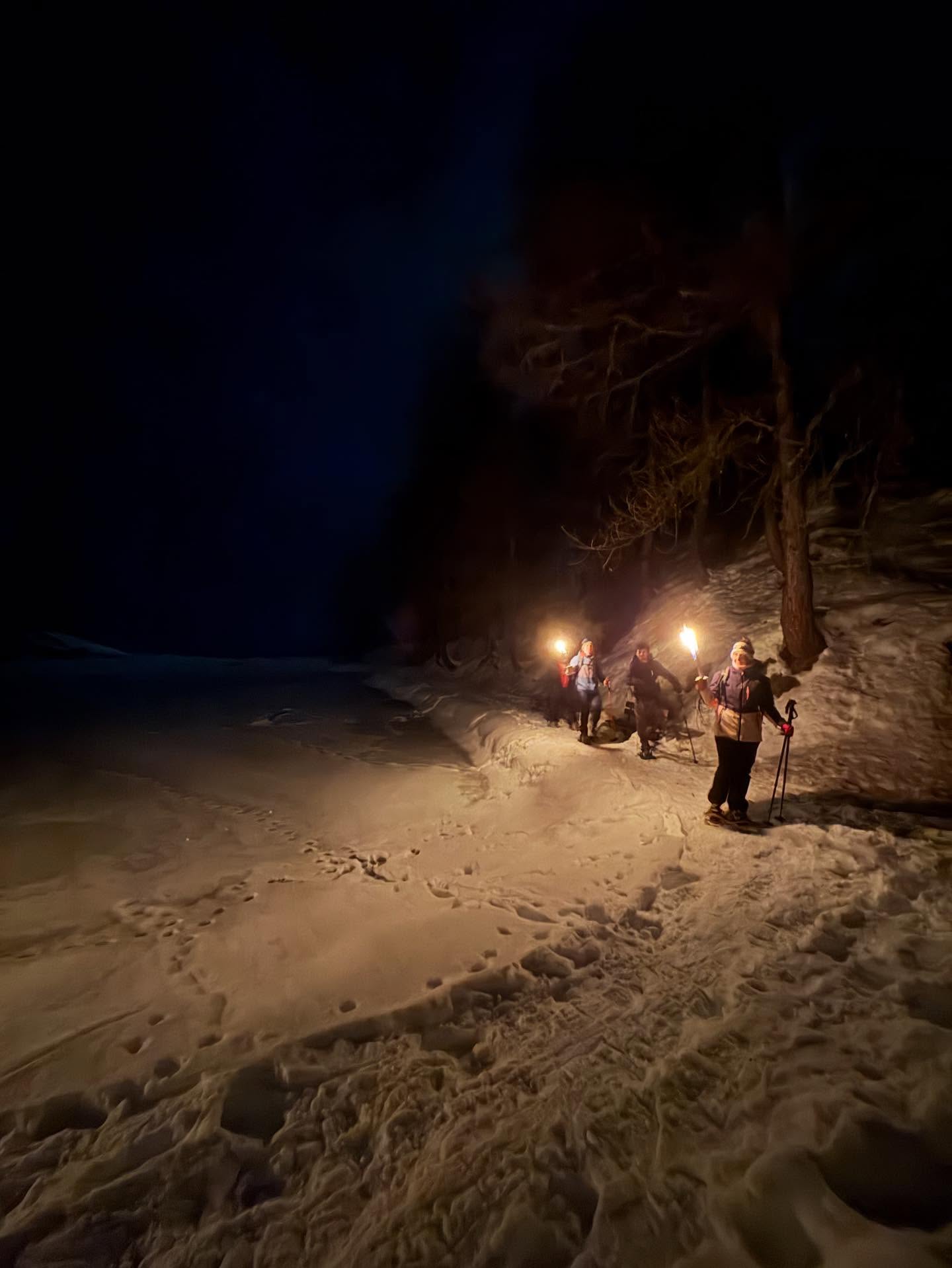 Balade au flambeau à @la_plagne ! #la_plagne