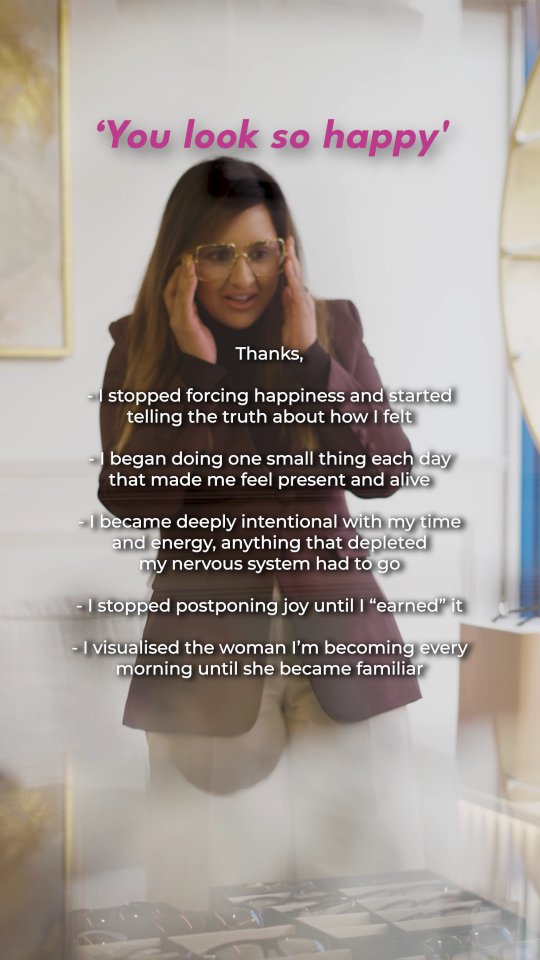 “You look so happy.”
Thank you. I stopped forcing it.
I listened to my nervous system.
Protected my energy.
Chose presence over pressure.
Stopped delaying joy.
And became intentional about the woman I’m becoming.
Happiness isn’t luck.
It’s alignment. 🤍
mental fitness, nervous system regulation, emotional wellbeing, self leadership, confidence building, burnout recovery, intentional living, energy management, women in leadership, high functioning women, personal growth, mindset shift, mental resilience, clarity and calm