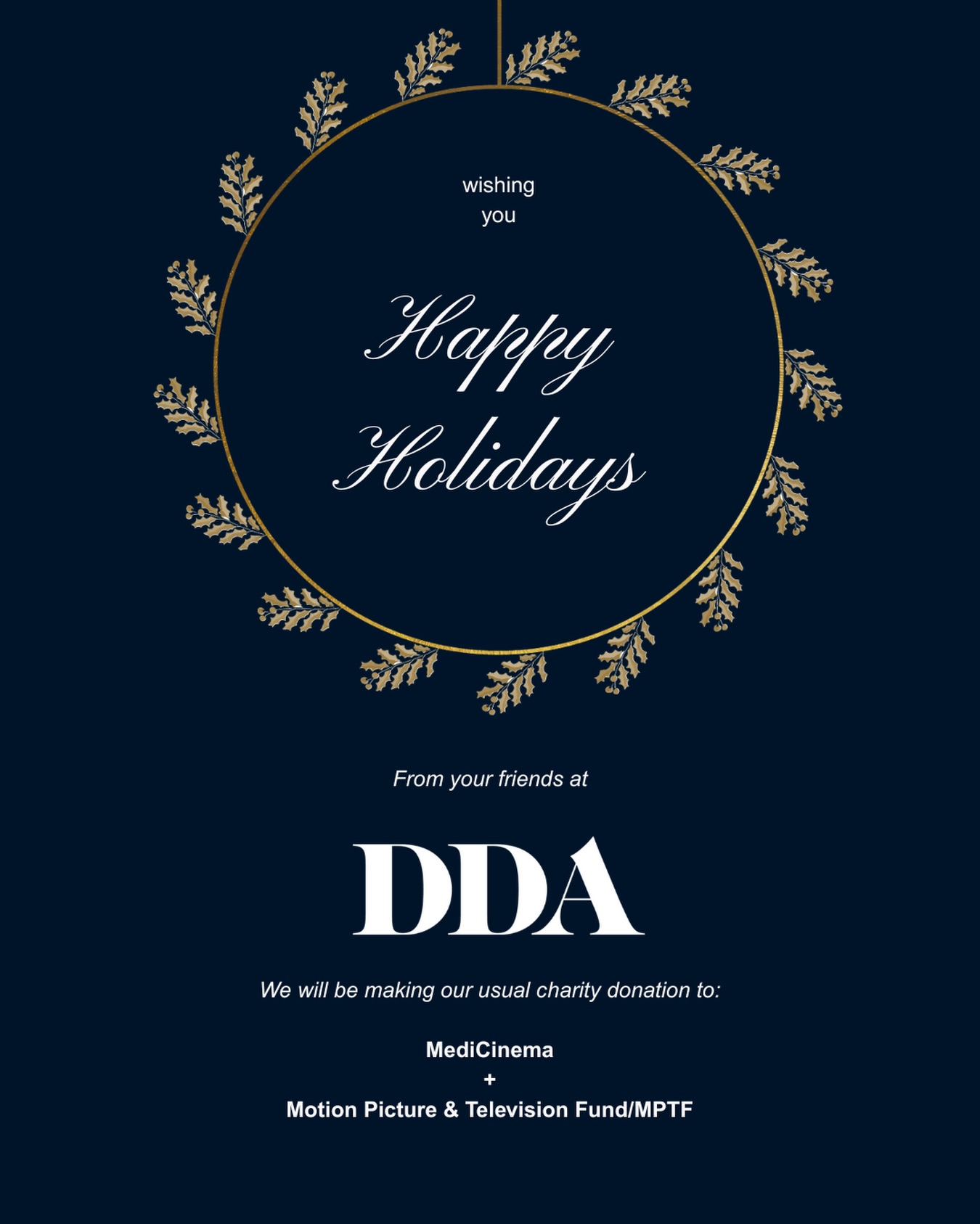 Happy Holidays from all of us at DDA!
