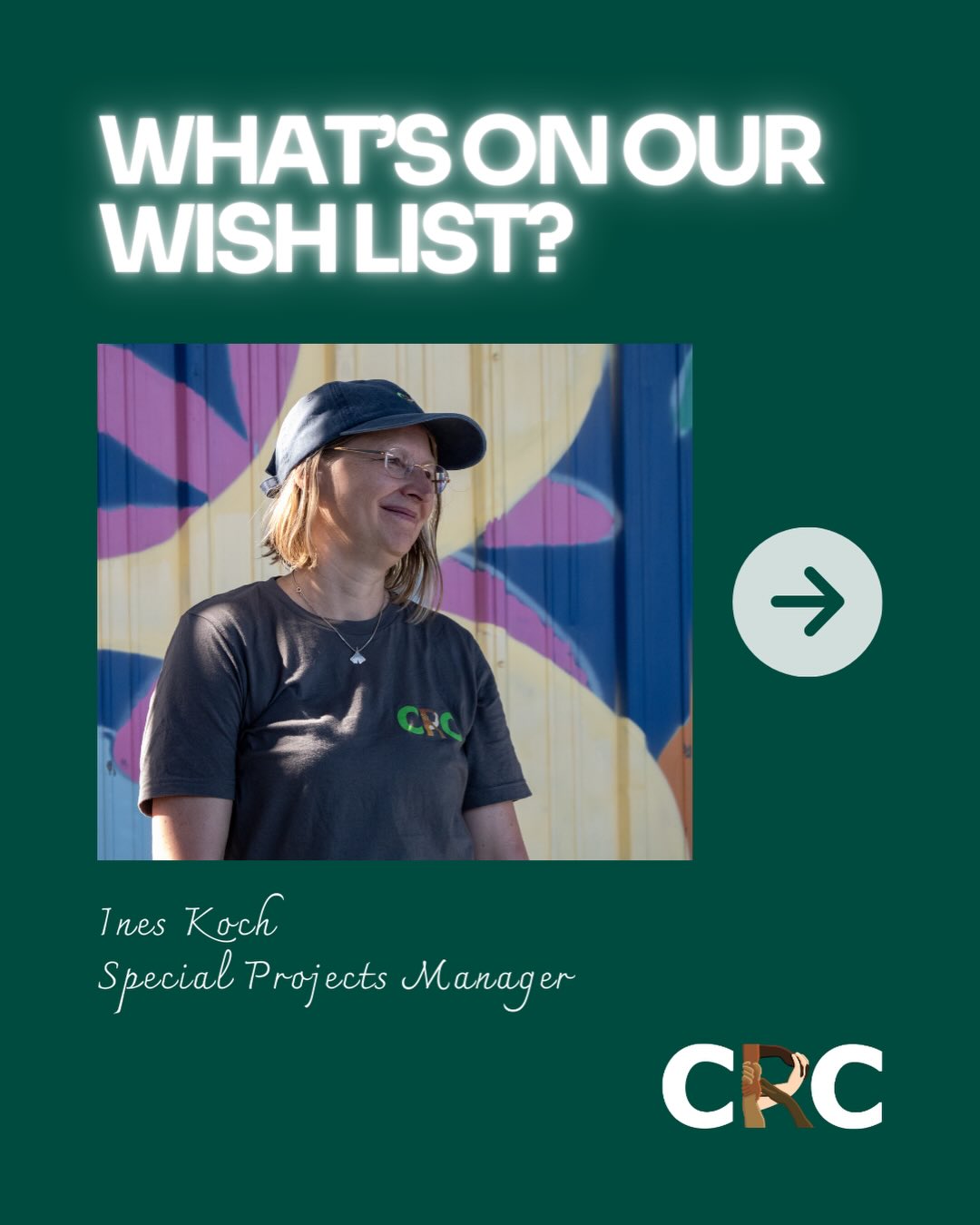 What’s on Ines’s wish list? Our Special Projects Manager, Ines Koch, wants to work alongside local government to build resilience hubs throughout our communities, as well as putting forth projects to give as much support as we can to our renter communities in their times of need.
Want to contribute to this vision? Donate now and DOUBLE your impact through the end of the year at crcommunities.org/donate or at the link in our bio 🧡
