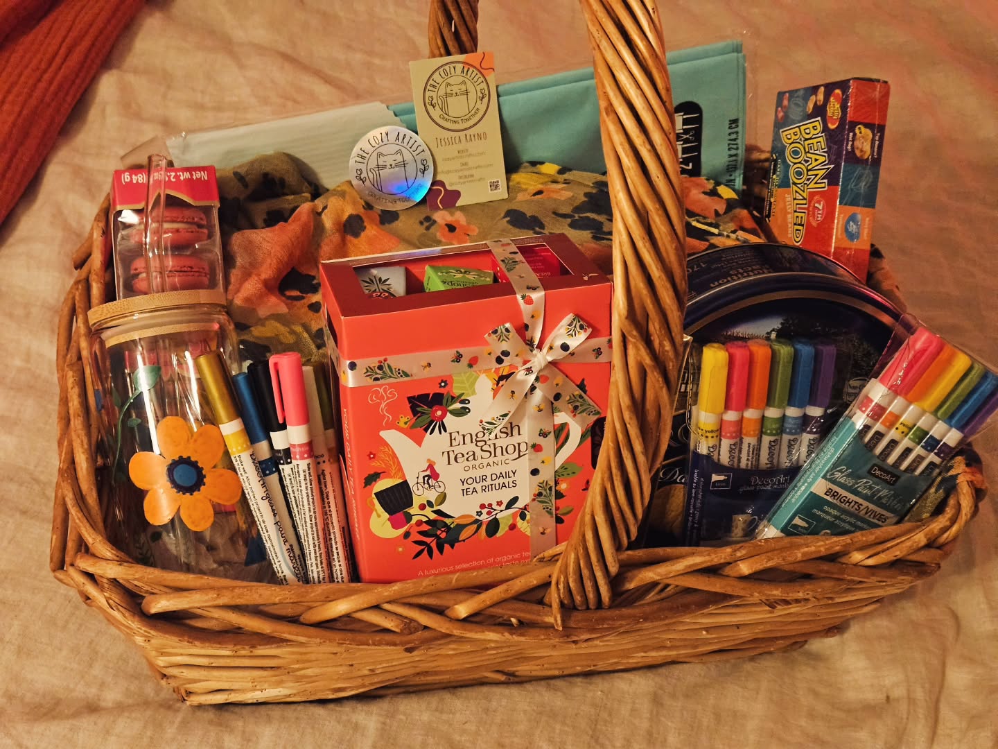Congratulations to the winner of The Cozy Artist paint night basket, Lisa! This basket was donated to the @snhu raffle, proceeds will benefit a selection of charities.
Basket included everything to make a paint night for six friends fun!
Coming soon to manchester- cozy artist craft night! Follow to learn more