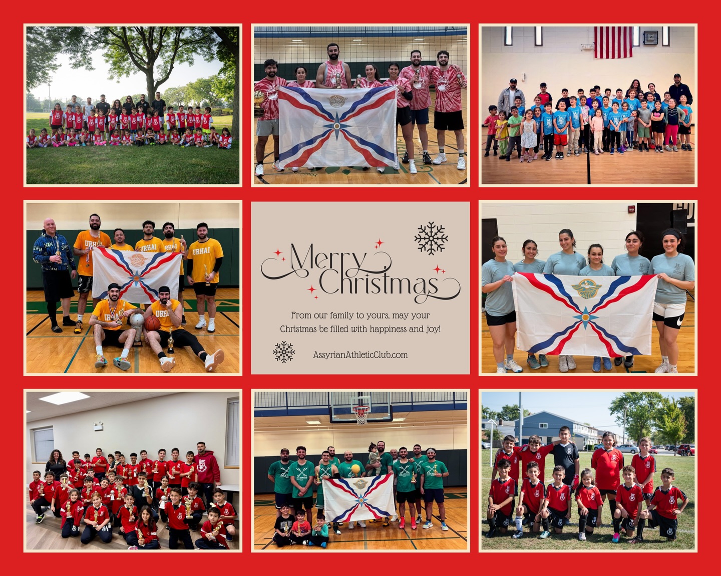 Merry Christmas from the Assyrian Athletic Club 🎄
Wishing our athletes, coaches, sponsors, families, and friends a joyful holiday filled with peace, health, and happiness!
Thank you for being part of our AAC family ❤️