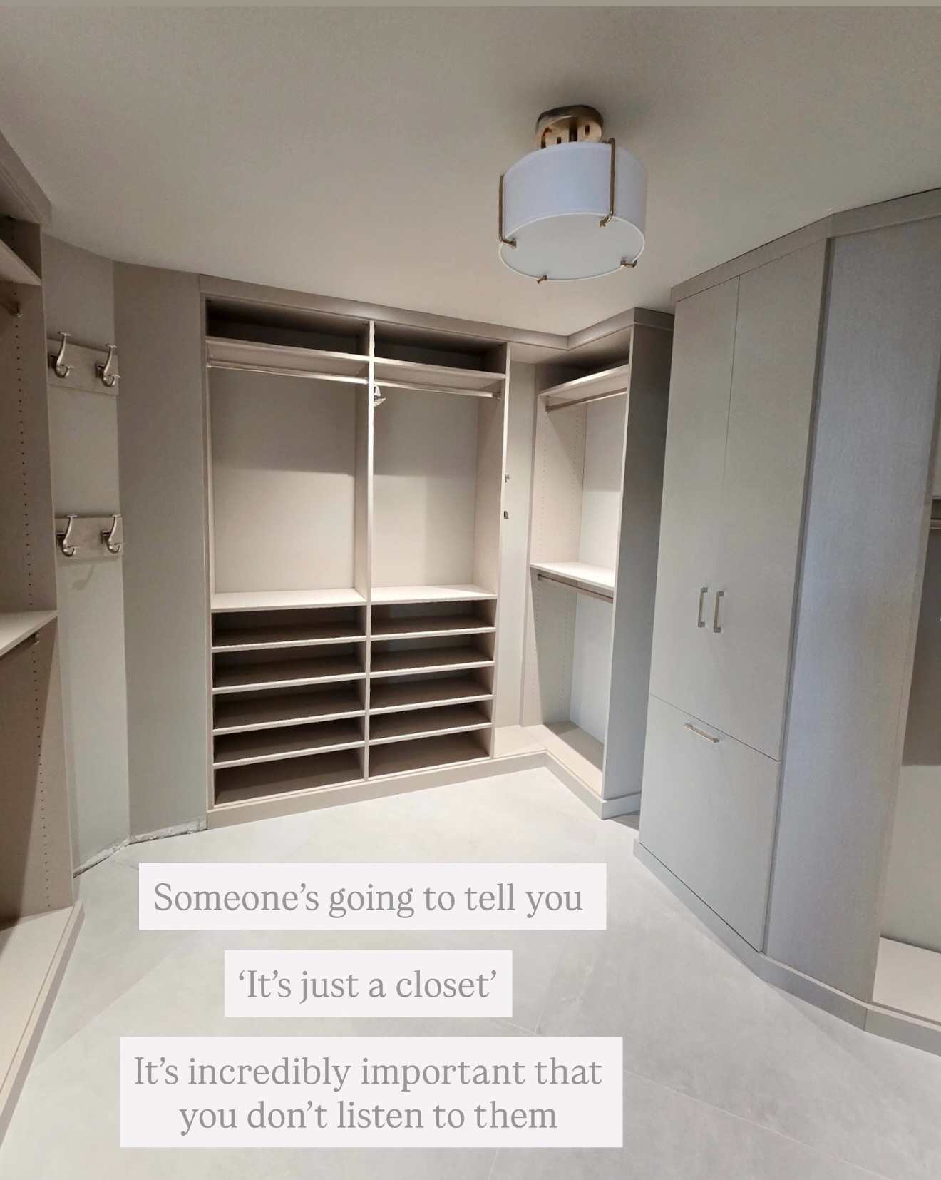 Your closet is where your day begins & ends.
It’s where mornings either feel calm or chaotic.
Where you get dressed for the life you’re building. Function matters.
How your home supports you matters. And the little spaces we move through every day?
They add up more than people realize.
👊🏼Share this with someone that thinks it’s ’just a closet’
#FunctionalLuxury
#DesignThatWorks
#EverydayDesign
#ClosetDesign