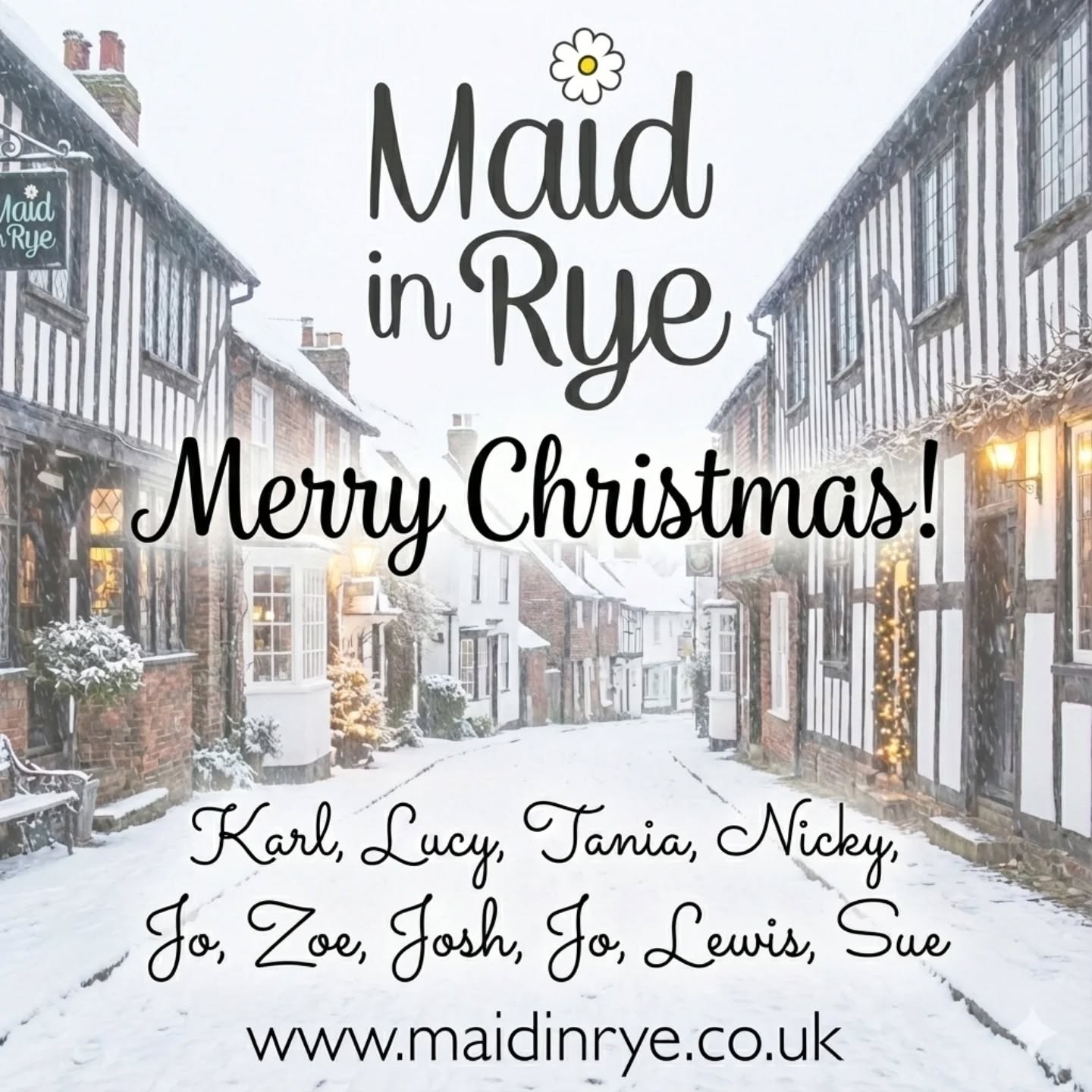 Season’s Greetings from the Maid in Rye family! 🎄✨
As the frost settles on the cobbles of Mermaid Street and the year winds down, we wanted to take a moment to say a huge thank you to everyone who made 2025 so special.
To our holiday home owners: Thank you for trusting us to care for your beautiful properties. We treat them as if they were our own. 🏠
To our business associates: We value the partnerships and collaborations that help our local community thrive. 🤝
To our guests: Thank you for choosing to stay in our historic town. We hope we helped make your visit feel like a true "home away from home." ❄️
It’s been a sparkling year, and we couldn’t have done it without our incredible team. Wishing you all a cozy, joyful, and very Merry Christmas!
With love,
Karl & Lucy
Tania & Jo
Nicky & Zoe
Josh, Jo, Sue & Lewis