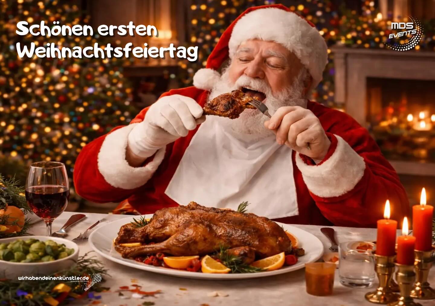 Wir wünschen euch einen schönen ersten Weihnachtsfeiertag. Lasst euch den Entenbraten schmecken!