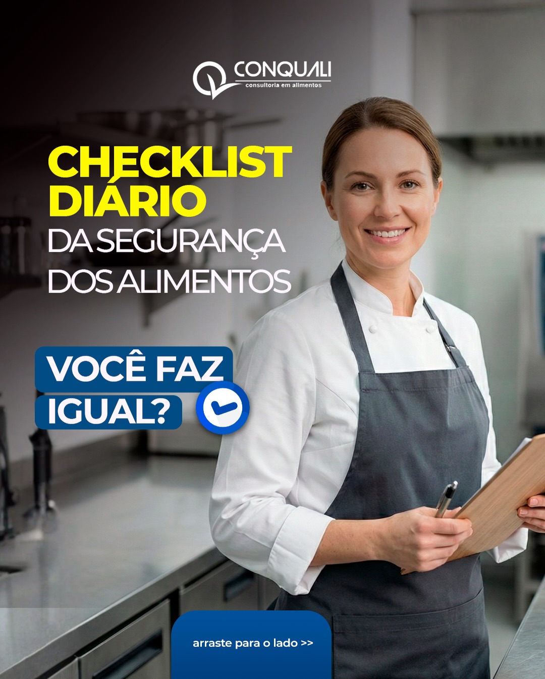 Checklist diário não é burocracia. É controle.
Quando a rotina é checada e registrada, você evita riscos silenciosos que viram prejuízo: temperatura fora do padrão, insumo com validade comprometida, higienização falha e falta de rastreabilidade.
O básico que precisa acontecer todos os dias:
• Temperaturas dos equipamentos conferidas antes da produção
• Validade e integridade dos insumos revisadas por turno
• Registros atualizados (o que não é registrado, não existe)
• Higienização de bancadas, utensílios e mãos no ritmo da operação
• Equipe alinhada e padrão mantido
Você faz checklist diário na sua cozinha? Responda SIM ou NÃO nos comentários.
#Conquali #SegurançaDosAlimentos #Checklist #BoasPráticas #RDC216 #Qualidade #CozinhaProfissional #GestãoDeRestaurantes #FoodSafety