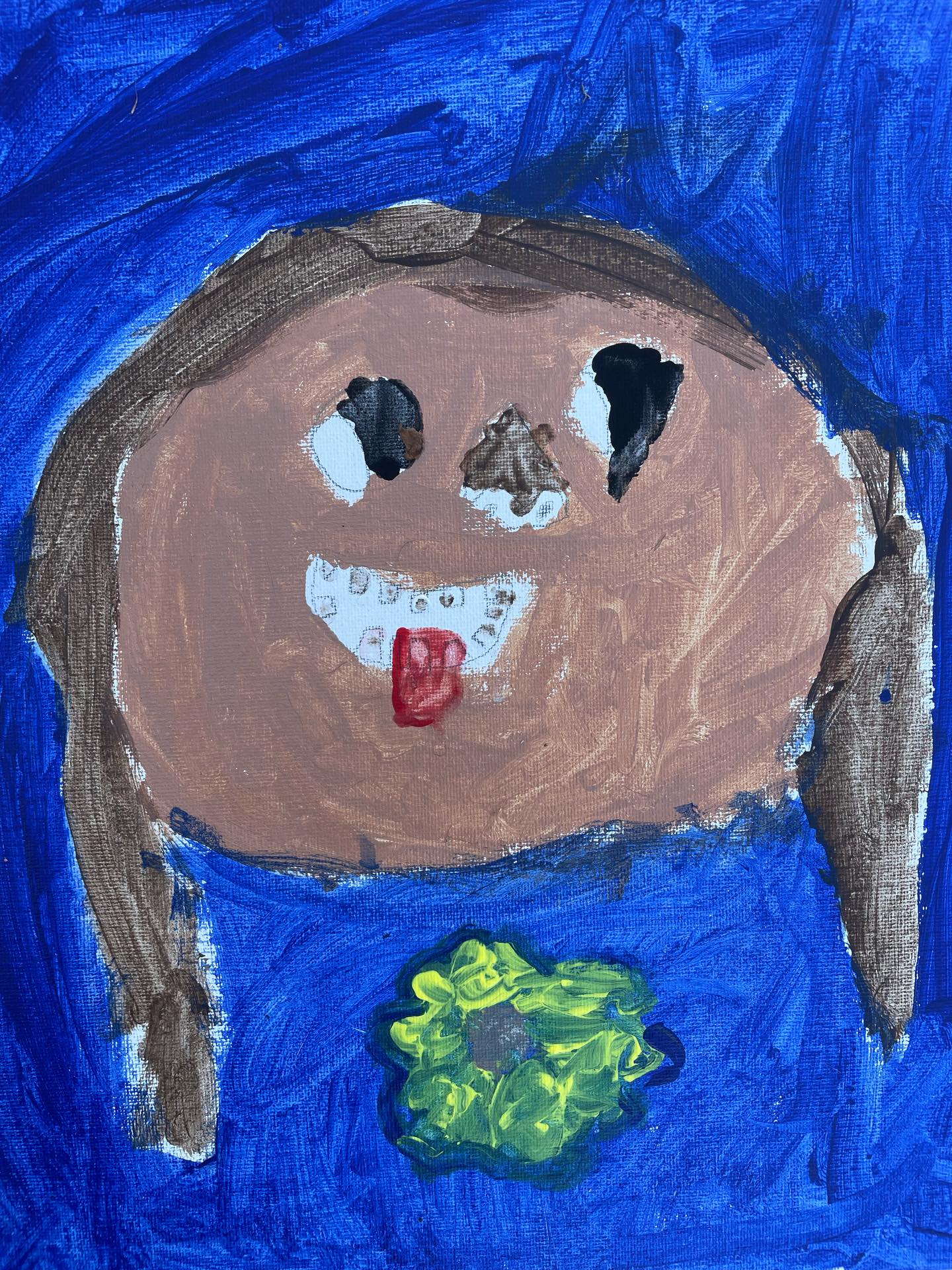 🎄Happy Holidays!! Our last art camp we used custom foam stamped paper to wrap our sweet self portraits. The vibrant faces reflect all the fun we shared. I hope you had a sweet Merry Christmas!! 🎁