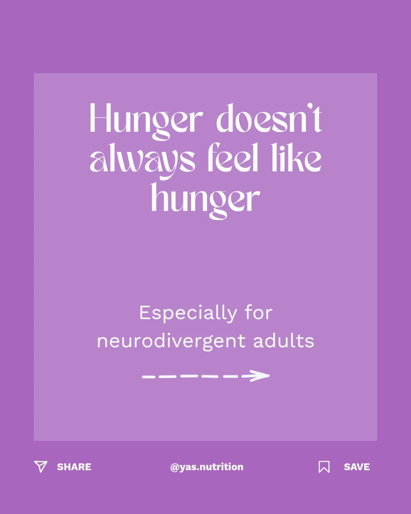 For neurodivergent adults, hunger doesn’t always feel like hunger.
Nausea, shakiness, irritability, or energy crashes can be hunger, especially when interoception works differently.
You’re not broken. Traditional advice just wasn’t built with you in mind.
#neurodivergent #ndnutrition #adhdadults #intuitiveeating #interoception nervoussystem