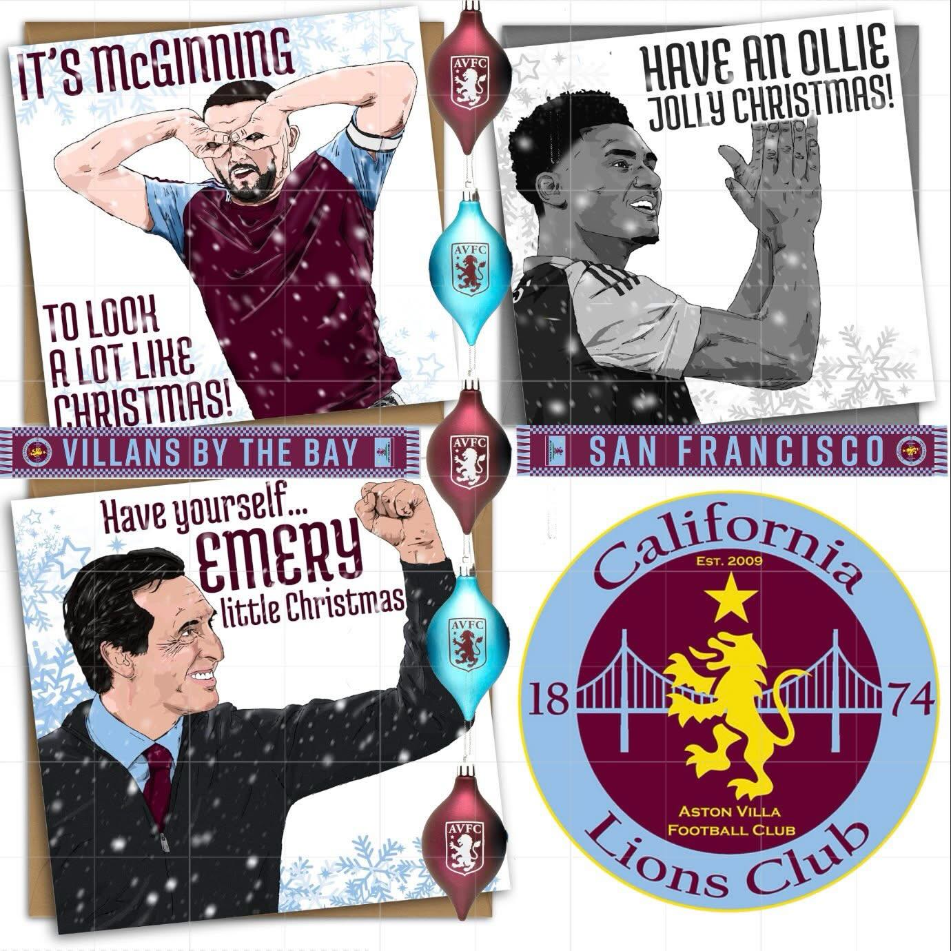 Marry Christmas to all the @avfcofficial supporters around the globe! #VillansByTheBay