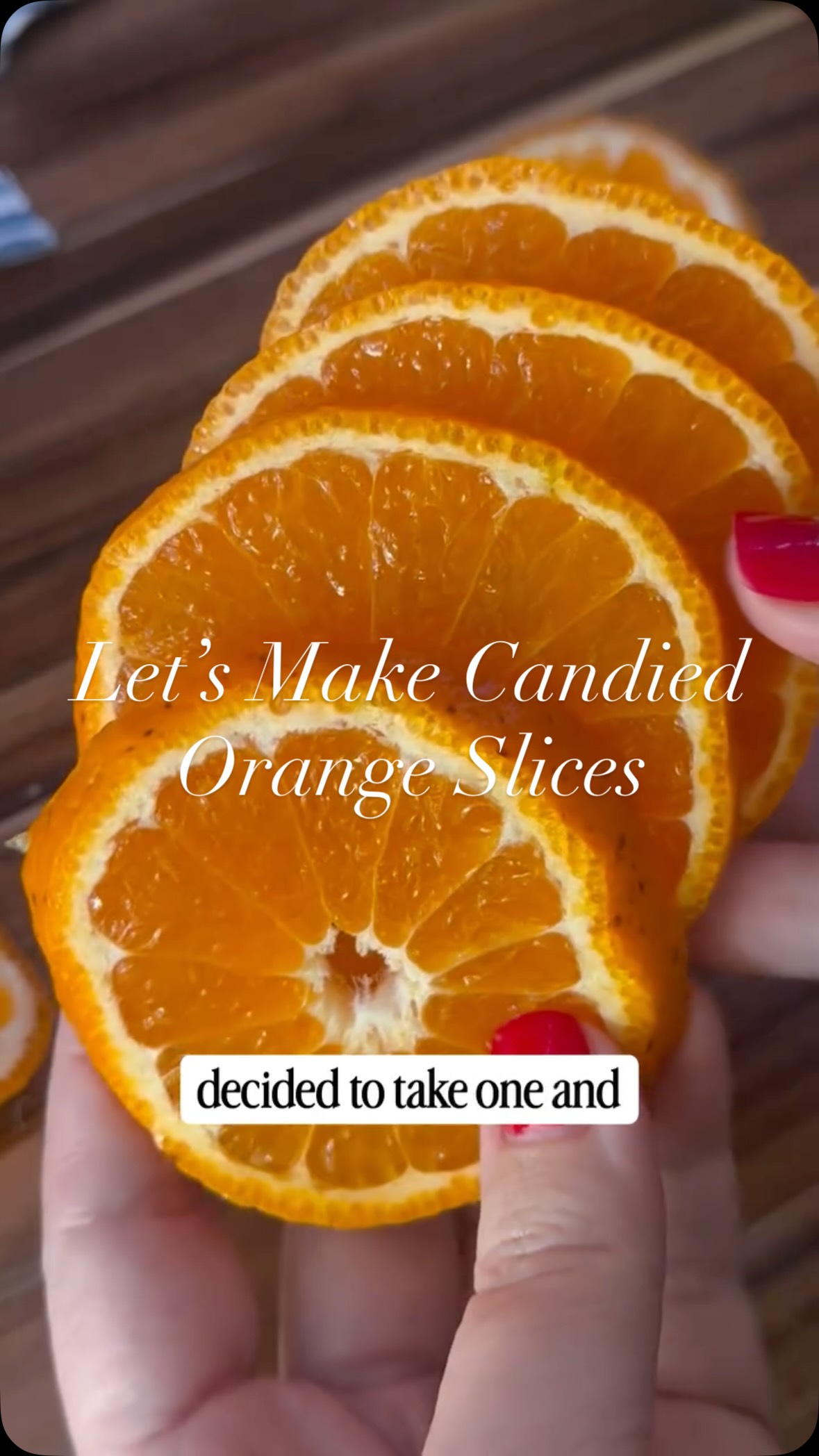 Making homemade candy doesn’t have to be complicated!
I love to make fresh candied citrus slices for cakes, drinks, or just to snack on. I often make candied lemons for my popular lemon pound cakes, but today I decided to use fresh orange slices since I had them.
The recipe is simple: equal parts granulated sugar and water.
Slice your oranges, not too thin, and put them into the simple syrup, turning occasionally, for about 30-45 minutes at a slow simmer until they’re translucent.
If you over cook, they’ll fall apart and you’ll be left with nothing but the rind.
Once they’ve fully cooled and set, I like to toss them in some sugar, really for the presentation, but it’s delicious!
Serve these in your favorite cocktail/mocktail, on a charcuterie board, on desserts, or just eat them plain!
Let me know if you’d try this in the comments! 🍊🎄♥️
#homemadecandy #candiedfruit #easyhomemade