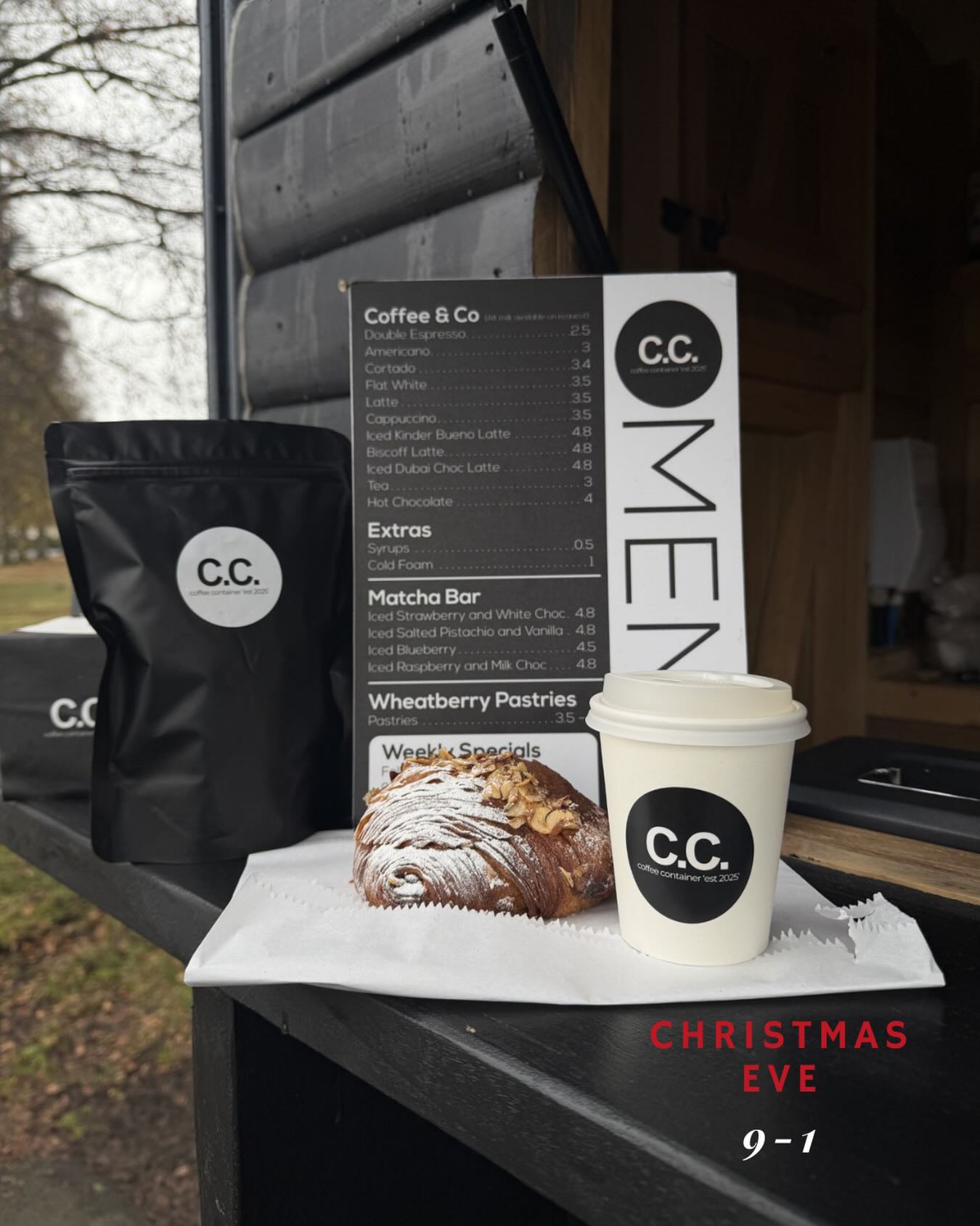 It’s our Christmas Eve coffee party! 🎄
Open 9–1 tomorrow for our coffees, fresh pastries, and festive vibes.
Don’t forget our gift vouchers,ideal for a last-minute Christmas treat ☕
See you all tomorrow!🎅