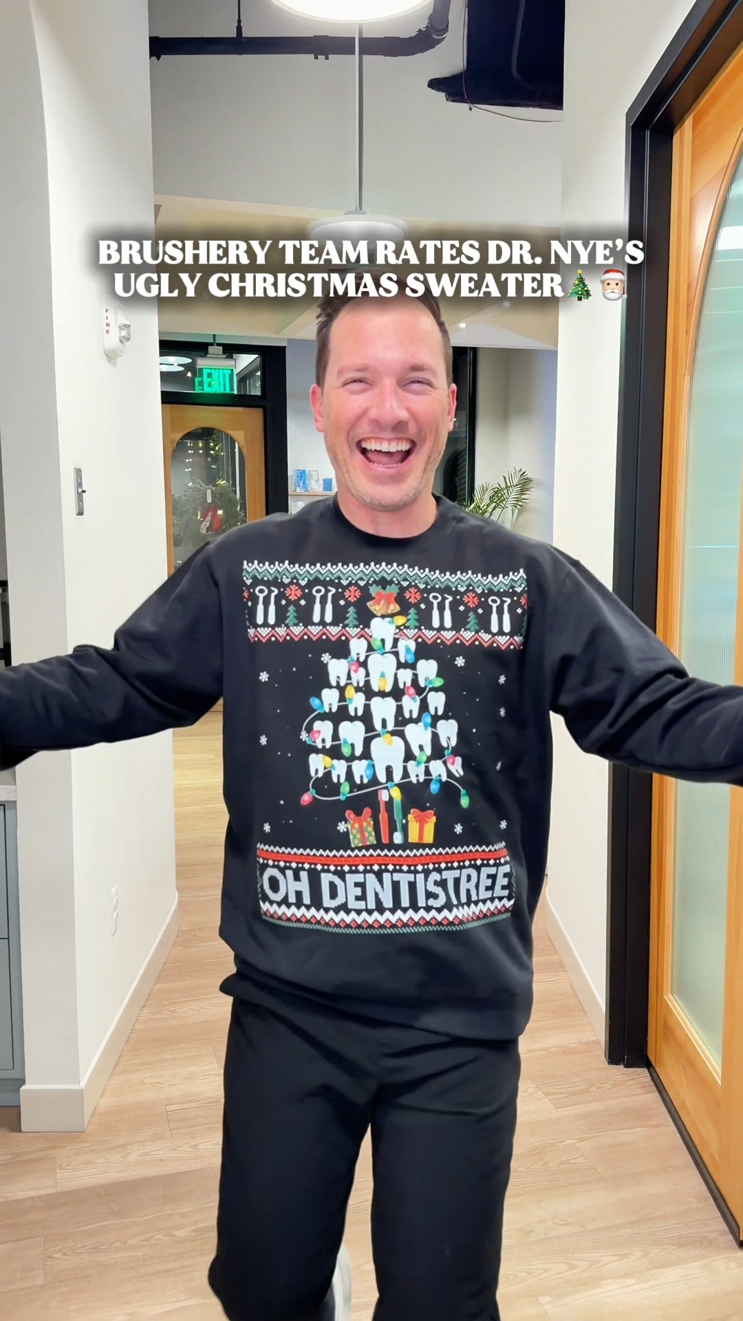 Asked the team to rate Dr. Nye's dental-themed ugly Christmas sweater and I'm so glad our team is honest with each other 😂 Alysia's face said EVERYTHING without a single word 💀🎄
Happy holidays from Brushery! 💚❤️
