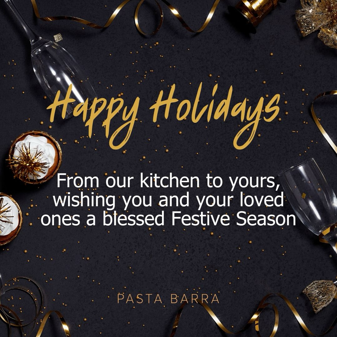 Wishing you all a Blessed time over the Holiday Season and a Merry Christmas to those celebrating!! 🎉🍝🍾