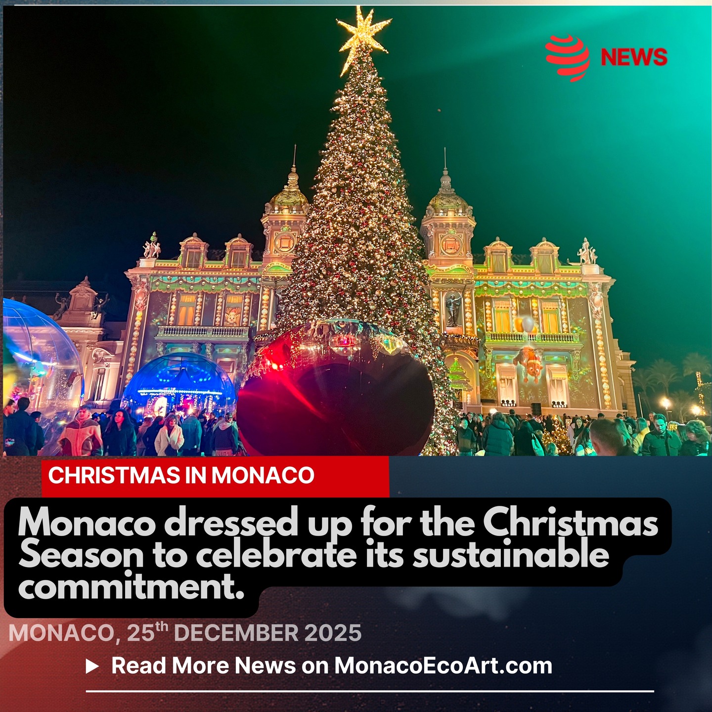 @mo.eco_art #christmastime🎄 #monaco #montecarlo The Principality of Monaco is ready to celebrate the most #glittering and #glamorous time of the year, without forgetting the sustainability values that identify "Made in Monaco" brand 🐬🌊♻️With the aim of becoming a #netzero country by 2050, Monaco is being actively promoting Sustainability, Circular and Blue #Economy, #Ocean and #Nature Conservation through a series of relevant #action and #initiatives throughout the year: from the European Waste Week (EWWR) to the Monaco Ocean Week, from the Prince Albert II of Monaco Foundations' @fondationprincealbert2 engagement to the precious scientific contribution by the Centre Scientifique de Monaco @centre_scientifique_monaco and the Monaco's Oceanographic Institute and Museum @oceanomonaco, including the efforts of the @ampn_mc Association Monégasque pour la Protection de la Nature, the diplomatic role of @accord_ramoge #accobams and @pelagosagreement aimed at ensuring transnational actions to protect marine #ecosystems and the promotion of #energy #efficiency and fight against #food waste by the will of the @mte_monaco within the Prince's Government @gvt_monaco 🇲🇨🏰🌐The Monaco's legacy is made of a holistic approach involving the various social and economic actors in the territory and linked to the #international network that the Principality has been able to build over the years, making it a privileged hub for dialogue and action to meet major challenges towards a regenerative and nature-based economy MonacoEcoArt is proud of being part of this network to encourage a new vision from an journalistic, economic and R&D point of view 📸Layout and Contents: © MonacoEcoArt.com