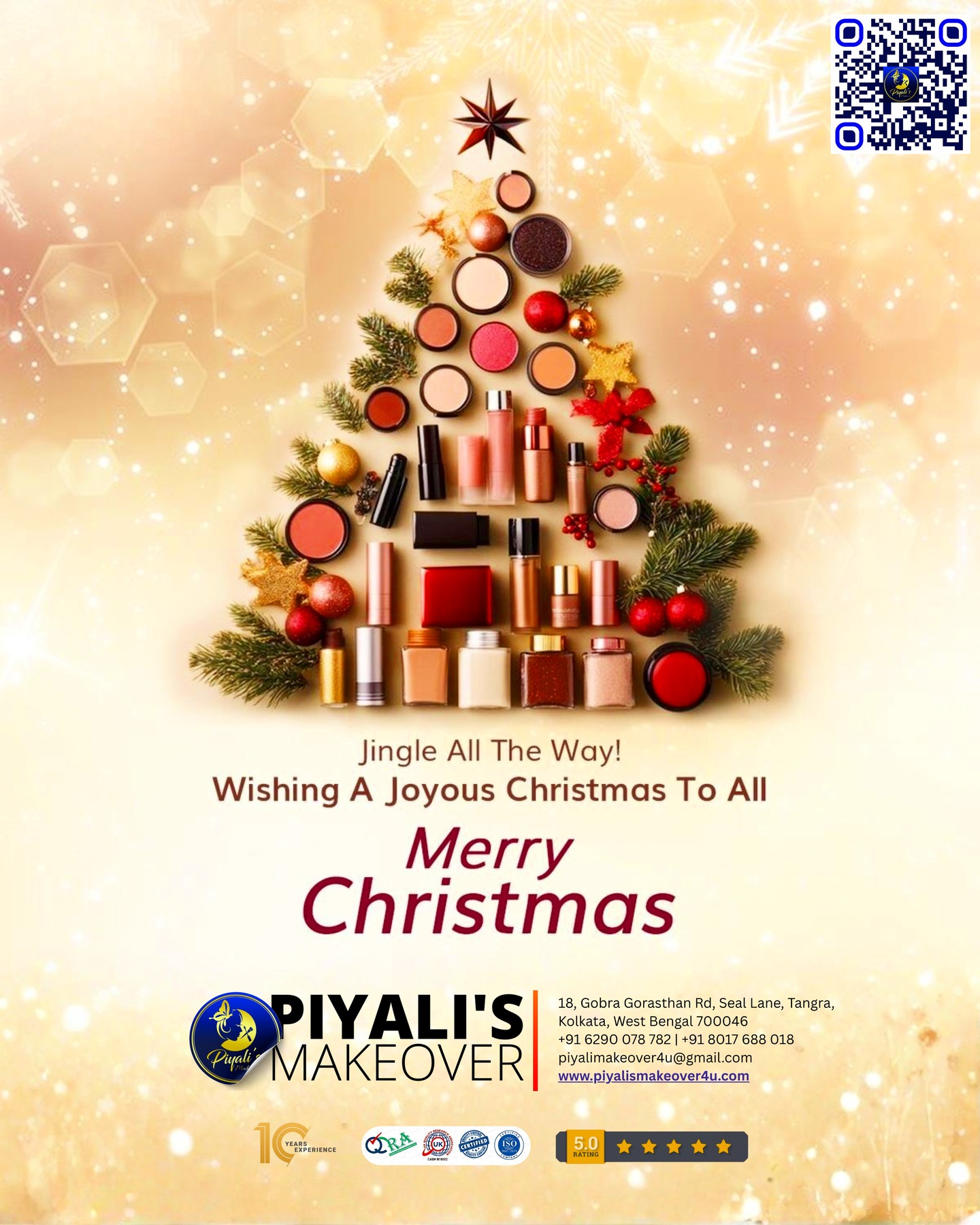 🎄✨ Christmas Glam Starts at Piyali’s Makeover! ✨🎄
This Christmas Day, shine brighter than the fairy lights! 🎅🏻💄
Get a flawless, glowing makeover that adds the perfect touch of elegance to your festive celebrations 🎁✨
From Party Glam to HD Makeup Looks, Piyali’s Makeover creates stunning transformations that make you feel confident, beautiful & celebration-ready ❤️✨
🎄 Premium Products
🎄 Long-Lasting HD Finish
🎄 Expert Festive Styling
🎄 Picture-Perfect Glow
✨ Make this Christmas unforgettable with a glamorous makeover! ✨
📞 Bookings: 080176 88018
🌐 Website: www.piyalismakeover4u.com
👩🏻🎨 Artist: Piyali Das
🎅🏻✨ Glow, Glam & Celebrate Christmas in Style! ✨🎅🏻
🎄 Christmas Hashtags
#MerryChristmas #ChristmasGlam #ChristmasMakeup #FestiveMakeup #PiyalisMakeover #MakeupArtist #PartyMakeup #HolidayGlam #ChristmasLook #MakeupMagic #FestiveGlow #GlamLook #BeautyCelebration #KolkataMakeupArtist #PiyaliDas