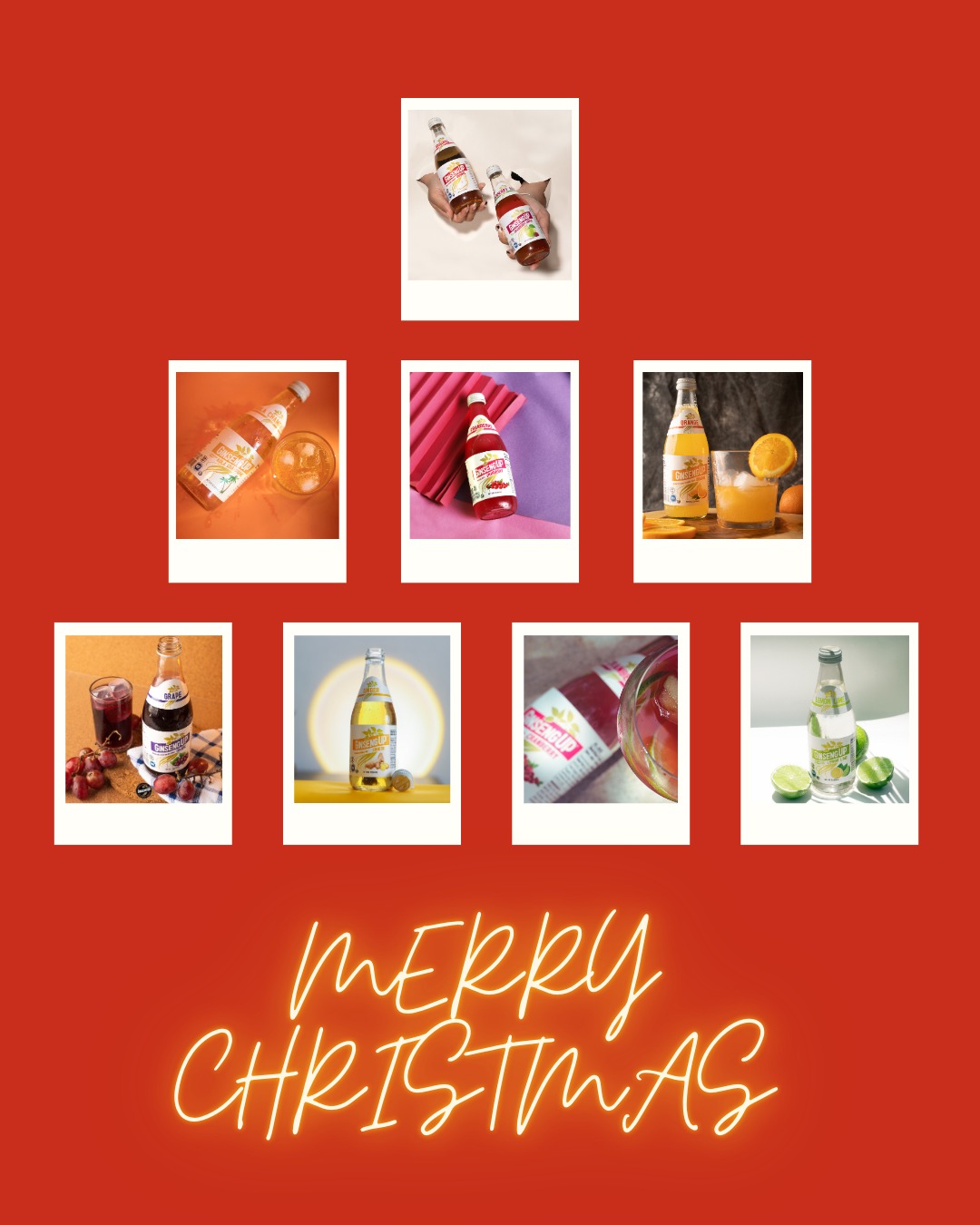 Merry Christmas! Enjoy this holiday season with a bottle of Ginseng Up! #merrychristmas #happyholidays #ginsengup