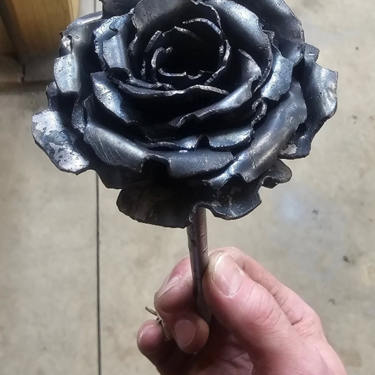 Highlights from our December meeting! We made Blacksmiths Roses!