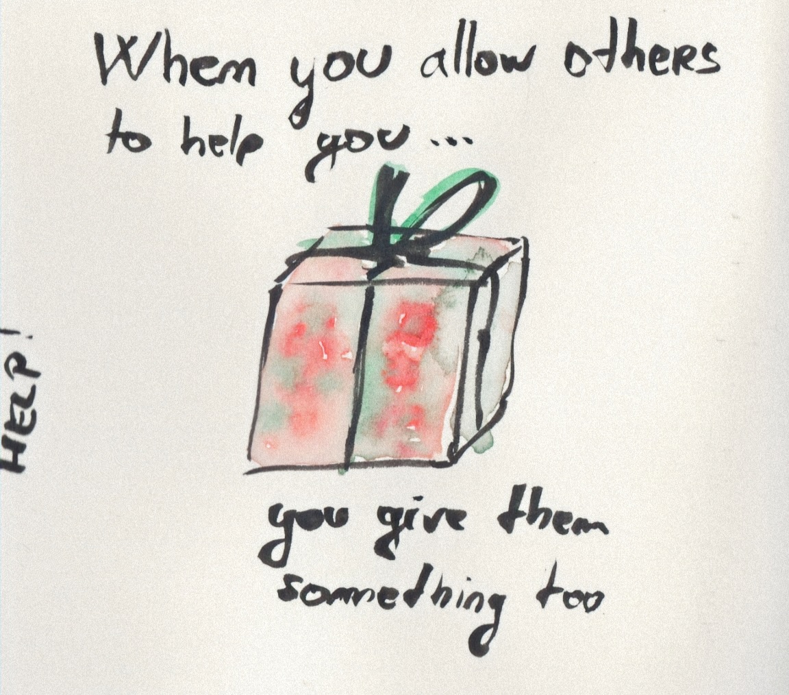 Help isn’t service.
Help can be many things.
Presence. Company. A pair of hands.
It’s connection.
Asking for help is also giving someone the chance to care.
#foodforthought #askingforhelp #humanconnection #interdependence #processart