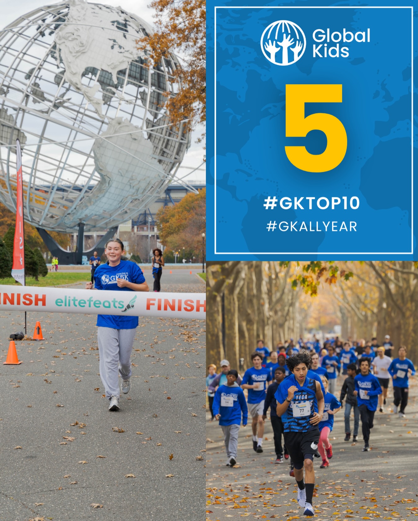 Global Kids held its last fundraising event with the GK 5K Run/Walk/Push Family Day, bringing students together to celebrate movement, wellness, and community. Beyond physical activity, the day highlighted teamwork, perseverance, and the importance of getting outside and supporting one another. Experiences like these remind us how social-emotional wellness and healthy habits go hand in hand, strengthening both mind and body while building lasting connections.
#youth #celebrate #GKAlIDay #empowerment #future #leaders #youthvoices #nycnonprofit #leadership
