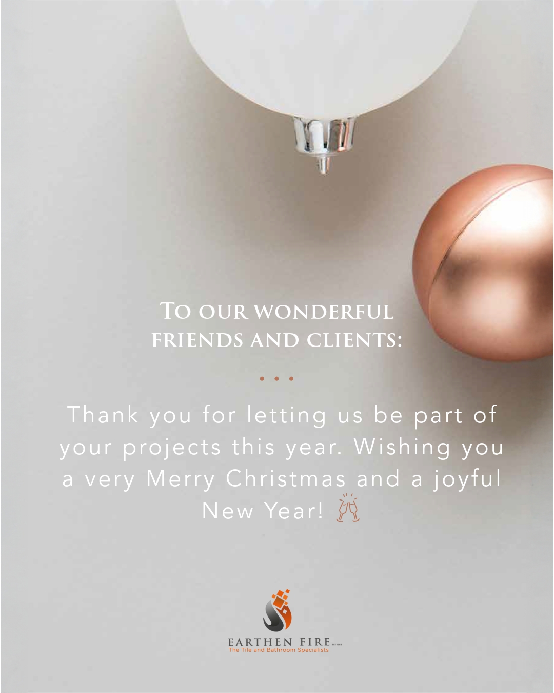 🎄 Merry Christmas!
With sincere thanks for your support throughout the year, we wish you a beautiful and restful Christmas.
📲 https://wa.me/263772204044
#EarthenFire #ChristmasGreetings #ThankYou #LuxuryBathrooms #RefinedLiving #ZimbabweDesign #FestiveSeason #Grateful #TimelessDesign #EndOfYear