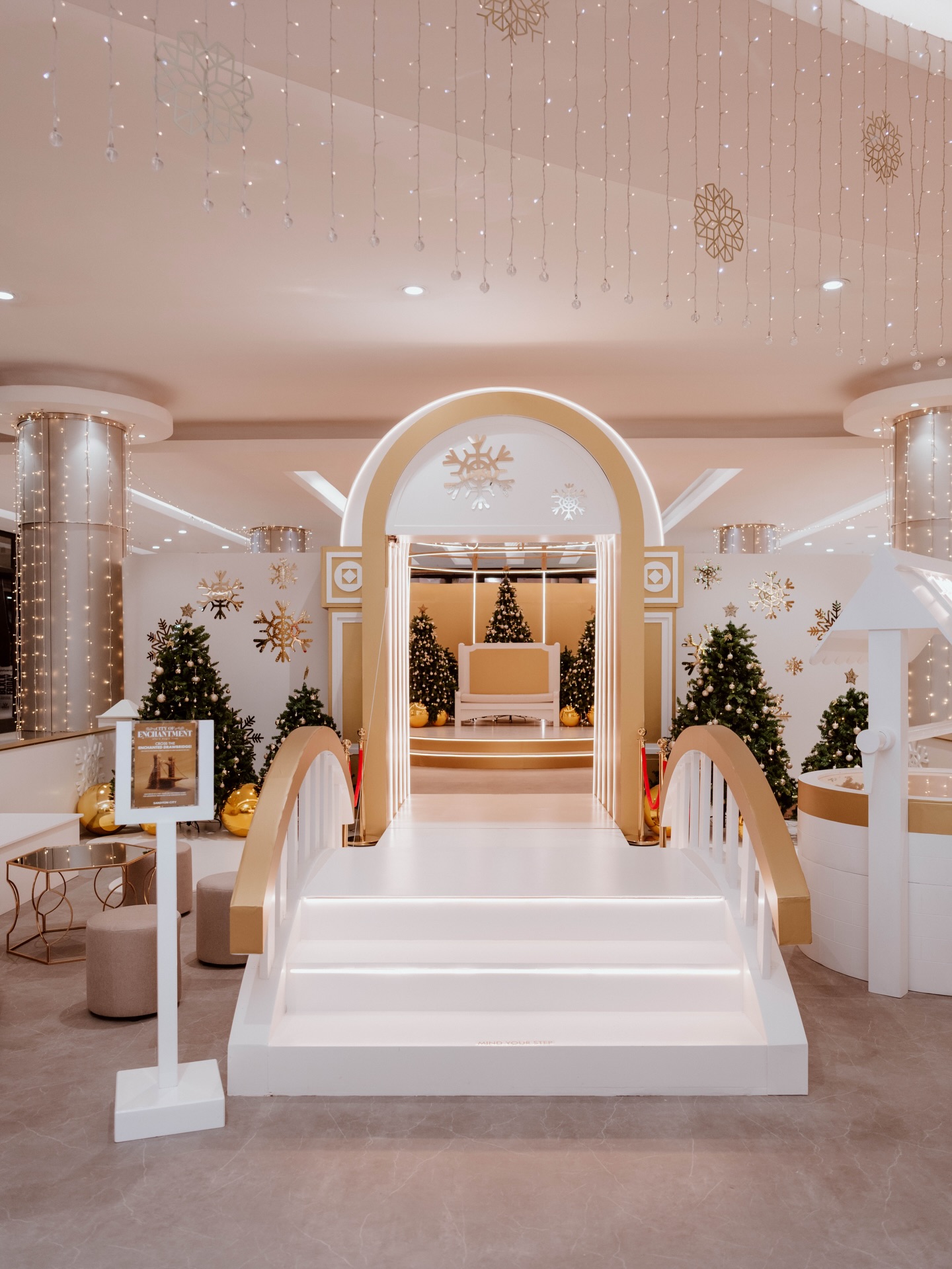 ✨Where scale meets sparkle and the magic shows up dressed to impress ✨
This isn’t just a photo moment, it’s a full festive destination. A grand circular stage, crowned with glowing architectural lines and wrapped in soft gold light. Step over the magical drawbridge and you’re welcomed into Santa’s world, framed by nine towering Christmas trees, each one styled to perfection, creating a lush, symmetrical forest of festive wonder.
Above it all, a giant custom neon sign floats like a festive halo, lighting the space with a warm glow and setting the scene for moments that feel larger than life. From the elevated platform to the bold circular infrastructure, every element was built big, intentional and unforgettable💙
#sandtoncity #cityofenchantment #christmaswonderland #festivetime #christmasinstallation holidaymagic magicmoments brandbuilds happinestcustom happinest madeyoulook custombuild customdisplay customstand expoexcellence expostand awardwinning expovibe brandactivation expoexcellence visualmerchandising capetowncustom photomoment brandelements display custombackground customdisplay memorablemarketing impactfuldesign