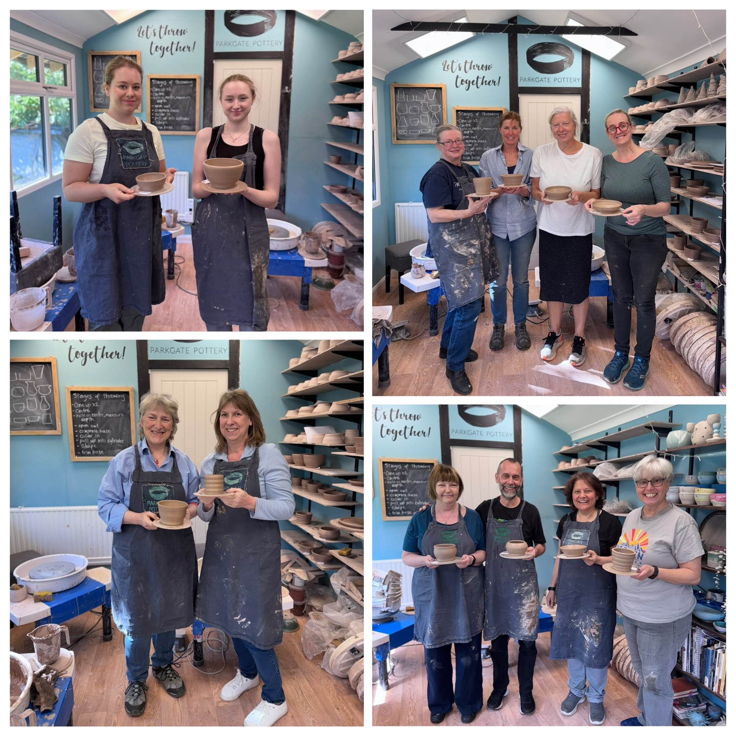 It’s been a wee while since I’ve put up some happy student pics so here they are! #potterythrowing #potteryclassessurrey