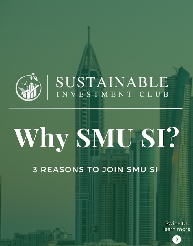 Join our SMU SI family as General Members & Investment Analysts! š
Deepen your understanding of sustainability and sustainable finance while building connections with industry leaders through our exclusive networking events, fireside chats, and more. Join our vibrant community of 400+ passionate members committed to driving meaningful impact.
š S$23 for lifetime membership throughout your SMU journey.
š
Apply by: 13 Jan 2026, 11:59 PM
Register through the link in our bio, or scan the QR code.
For more info, you may refer to our info deck: https://drive.google.com/file/d/1gZYIpWqNbCbFs2t2rbcRrMZgatKmehns/view?usp=sharing