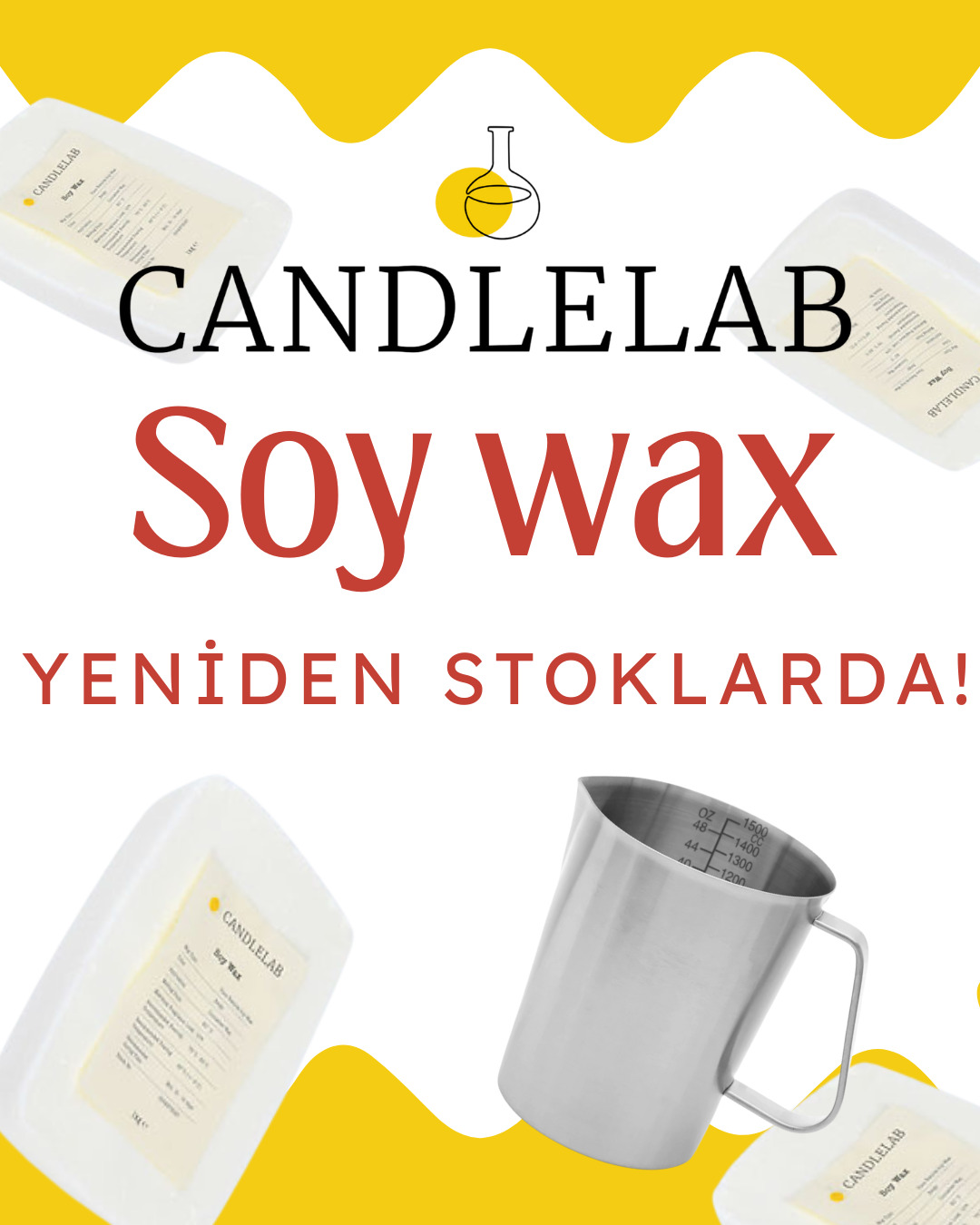 Beklenen stok güncellemesi tamamlandı!
Yoğun taleple tükenen Candlelab Soywax yeniden stoklara eklendi 🎉
.
.
Stock update complete!
Candlelab Soywax, sold out due to high demand, is now back in stock 🎉
#soywax #candlemaking #candlelab