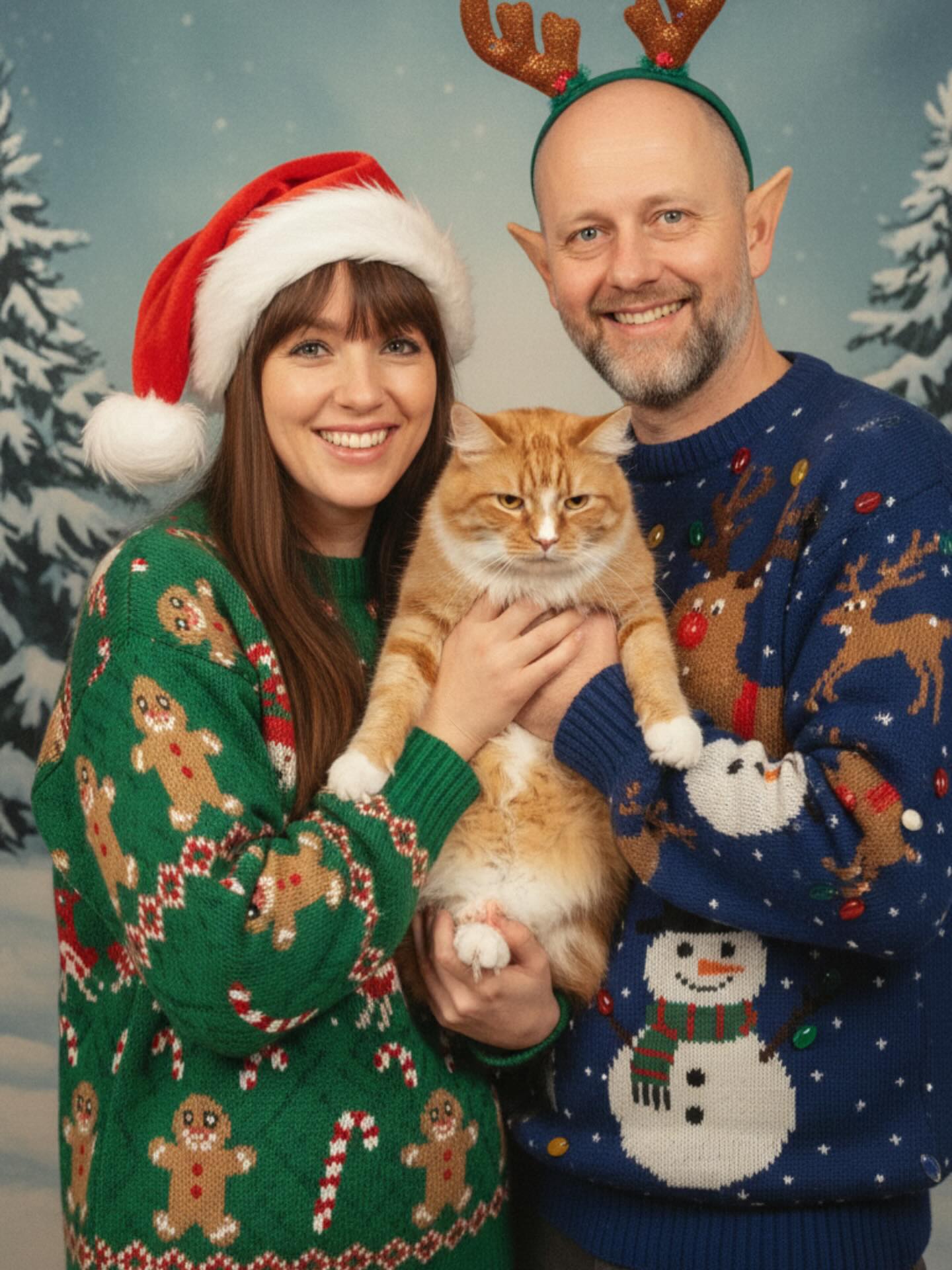 ✨🎄 Vrolijk kerstfeest! Alles klopt… (volgens AI) behalve de kat. 🐱 geen idee van waar die komt. En behalve al de rest. 😂😂 Anyway, toch zalige feesten! 🎄✨