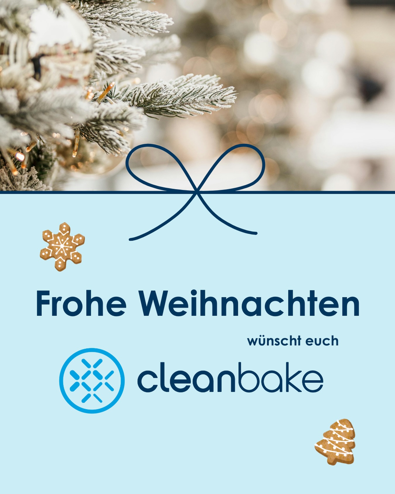 Wir wünschen euch ein wundervolles, besinnliches Weihnachtsfest voller Wärme, Liebe und süßer Momente. 🎄❤️
Euer Cleanbake Team ✨