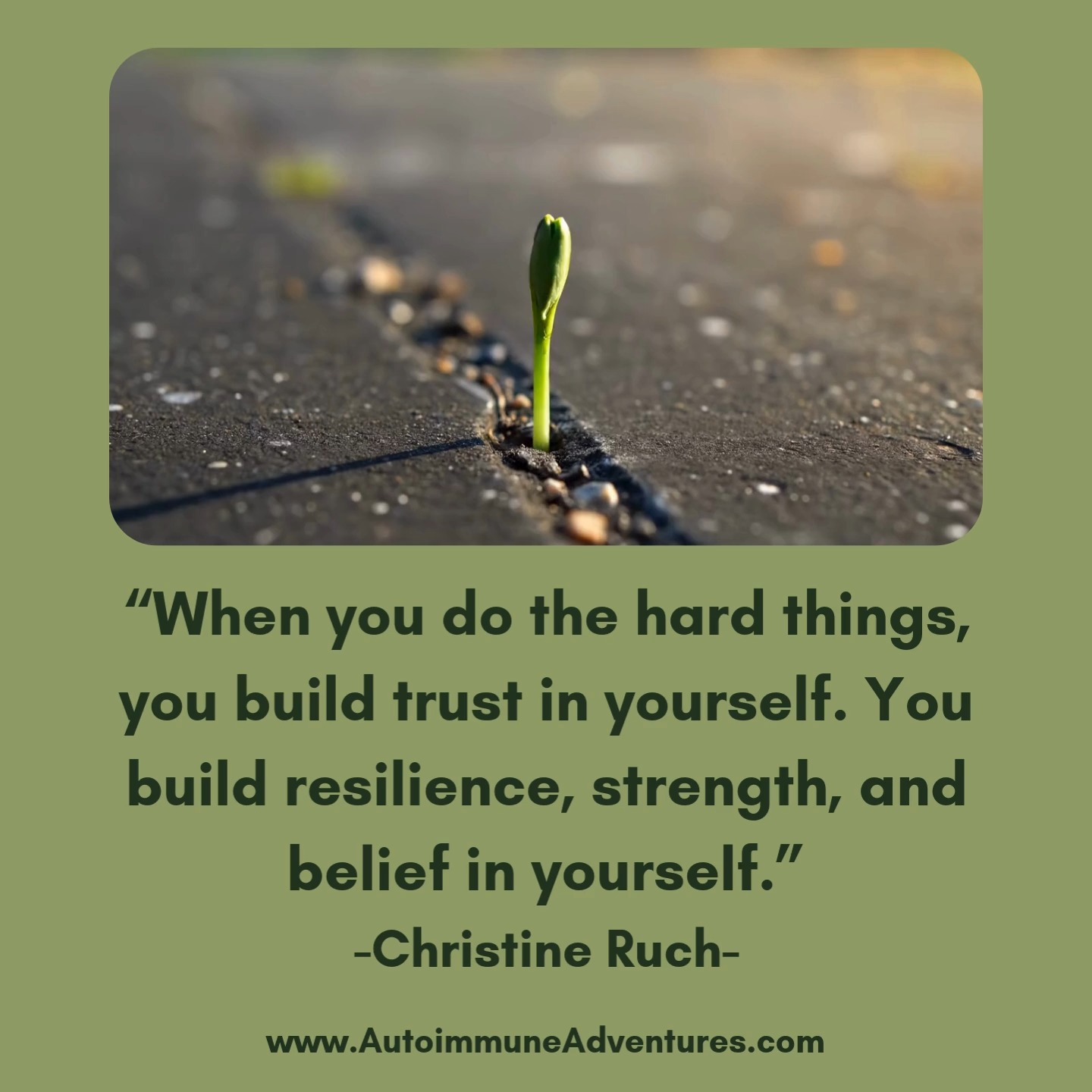 Living with chronic illness already requires doing hard things every single day. Each time you show up for yourself — even in small ways — you are building trust, resilience, and a deeper belief in your own strength. 💛
#AutoimmuneAdventures #ChronicIllnessStrength #Resilience #WeCanDoHardThings #SelfTrust #HealingJourney #ChronicIllnessLife #MindBodyHealing #NervousSystemSupport