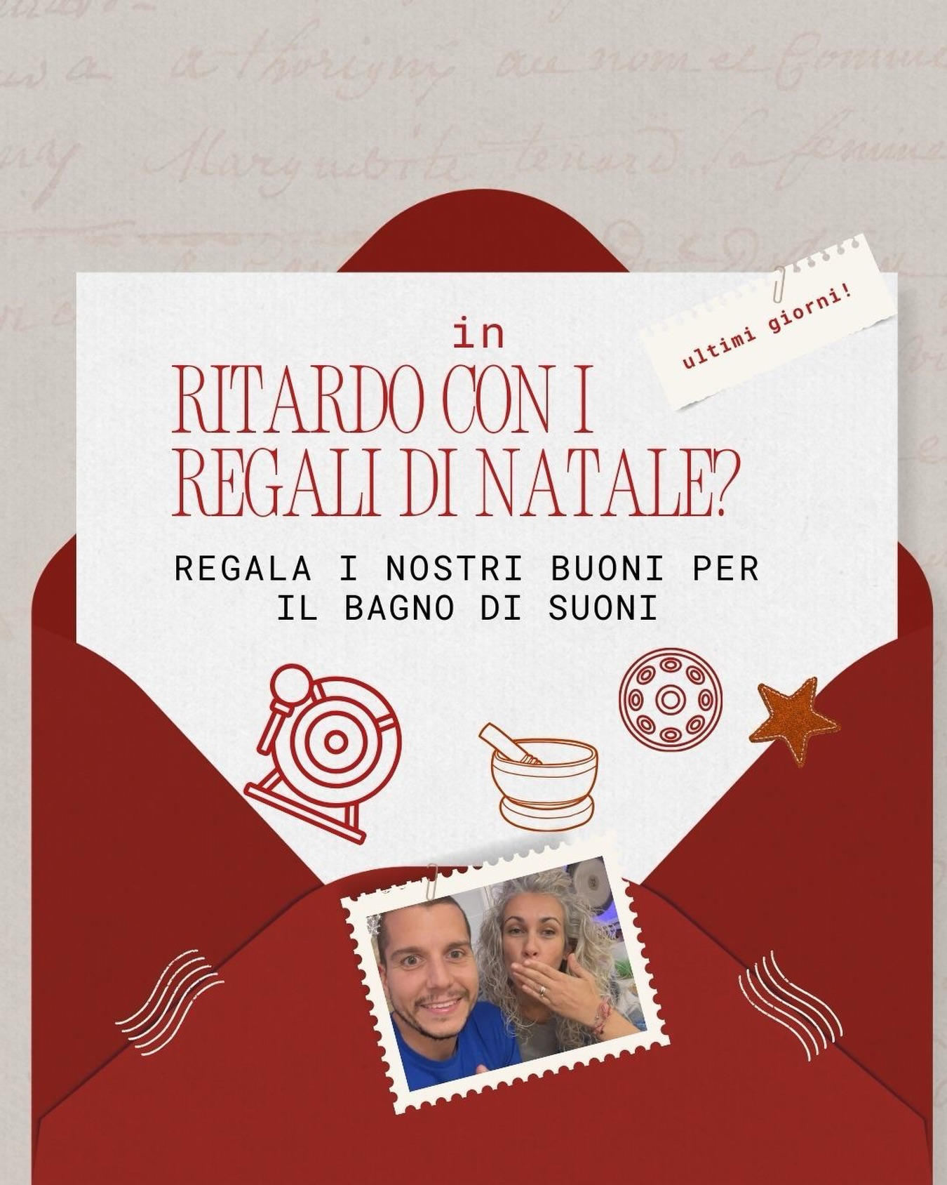In ritardo con i regali di Natale?
🎄Regala i nostri buoni per il bagno di suoni!🎁
Subito pronti, da stampare o inviare via whatsapp
✅Info e prenotazioni 347 948 0292
#filippopigaiani #bagnodisuoni #campanetibetane #suonoterapia #handpanmusic