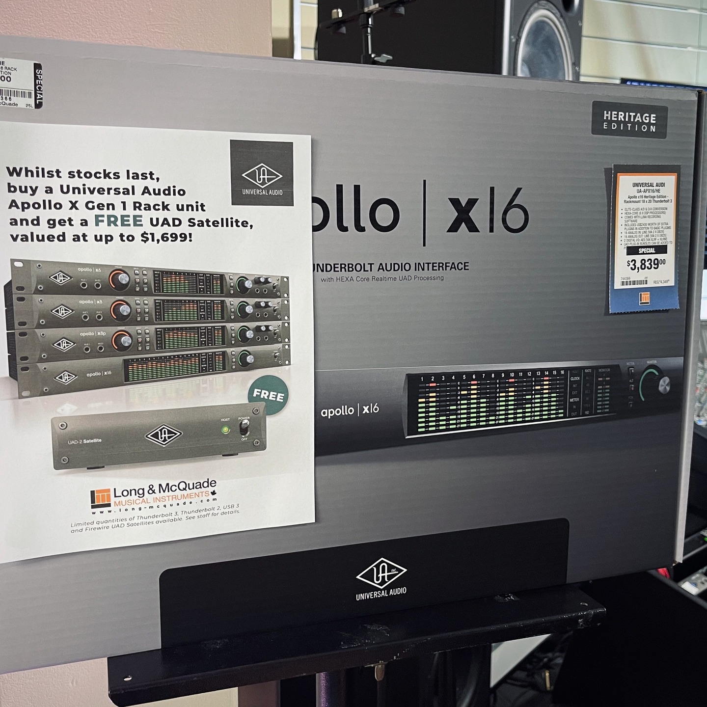 Guys, not everybody has a new Mac M4 to process a million native plugins!!
And, this is where this deal really comes in handy, especially with bigger sessions. because with a UA Satellite offloading some DSP is golden!
UA Apollo X Gen 1 racks, while quantities last, includes a great deal!! Get an Apollo Rack and get a free Satellite.
We are still using some of these racks in our showroom and they sound great!
If you were thinking about getting an Apollo Rack now's the time!
Give us a shout at 416 928 6434 or visit us at 935 Bloor St West for more.
And as always Happy Recording!
~ LM Pro
@longandmcquade @ysl_pro @uaudio