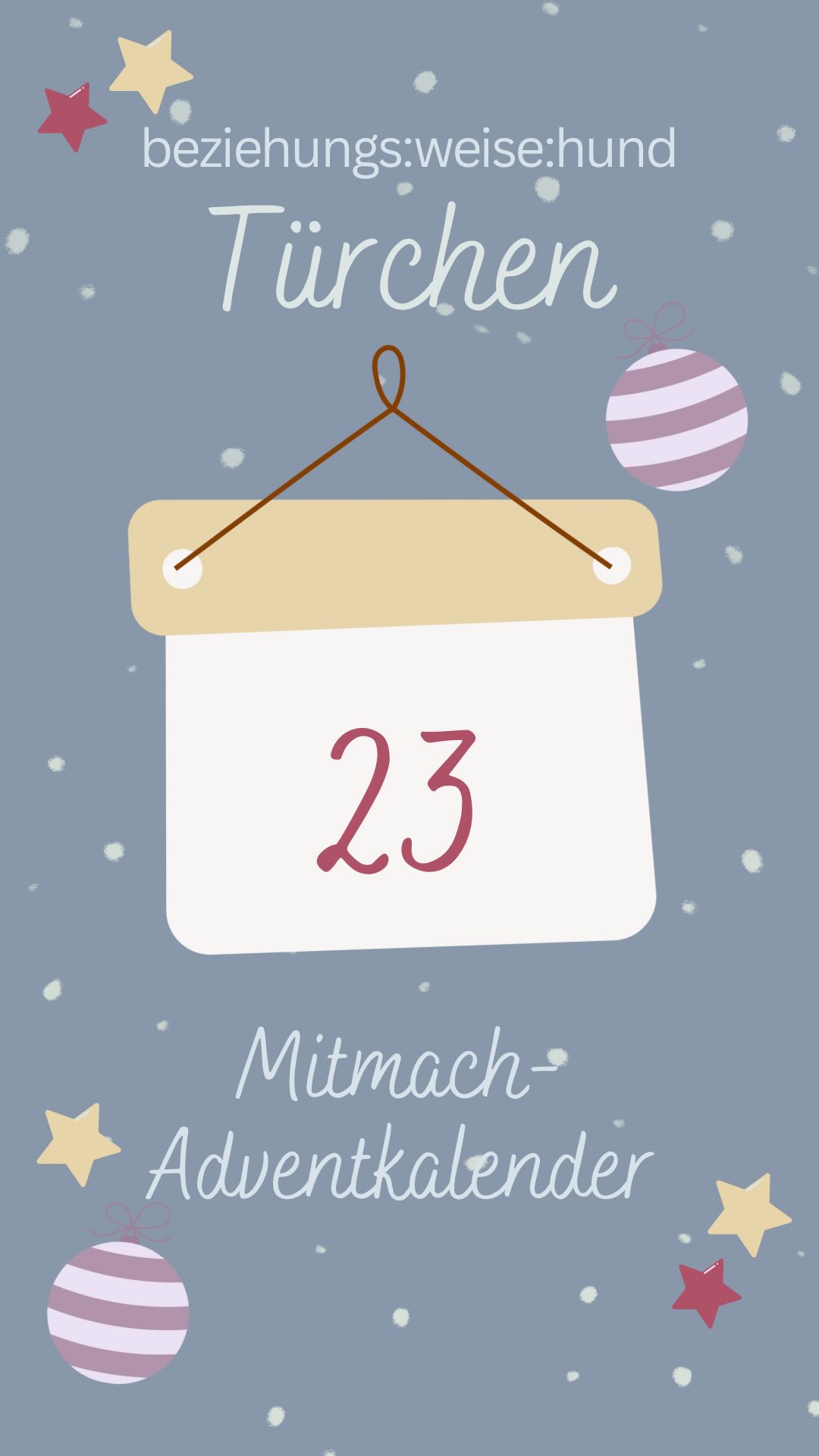 Türchen Nr. 23 unseres Mitmach-Adventskalender: etwas, das ihr nächstes Jahr unbedingt mit eurem Hund erleben wollt 🥰
Bei mir ist es das Schwimmen mit den Hunden 🌊 das war heuer so cool aber definitiv noch ausbaufähig und ich möchte unbedingt nächstes Jahr wieder die Gelegenheit haben ☺️ vielleicht sogar wieder im Meer 😍
was möchtet ihr nächstes Jahr unbedingt mit euren Hunden erleben? teilt es gerne mit uns 🥰
#lebenmithund #hundeerziehung #adventskalender #zielesetzen #erfolge