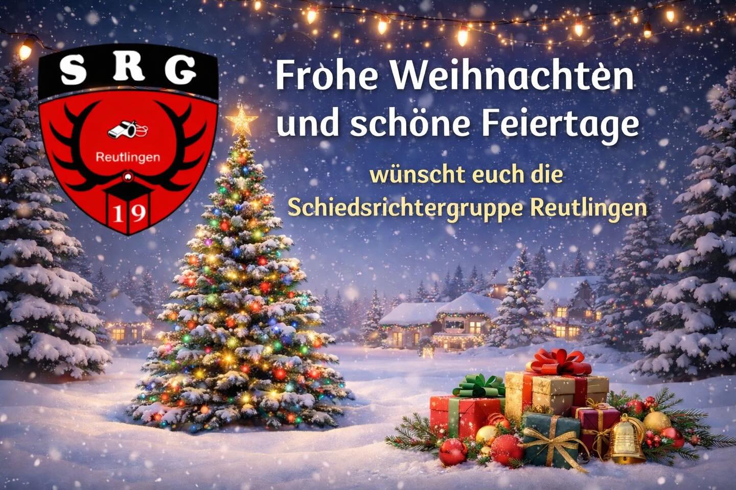 Wir wünschen euch allen ein frohes Weihnachtsfest und ein paar besinnliche Stunden mit euren Liebsten ❤️🤍🖤
Danke, dass ihr uns so treu seid 🙏🏼
#srgreutlingen #wfv #schiedsrichter #froheweihnachten #danke