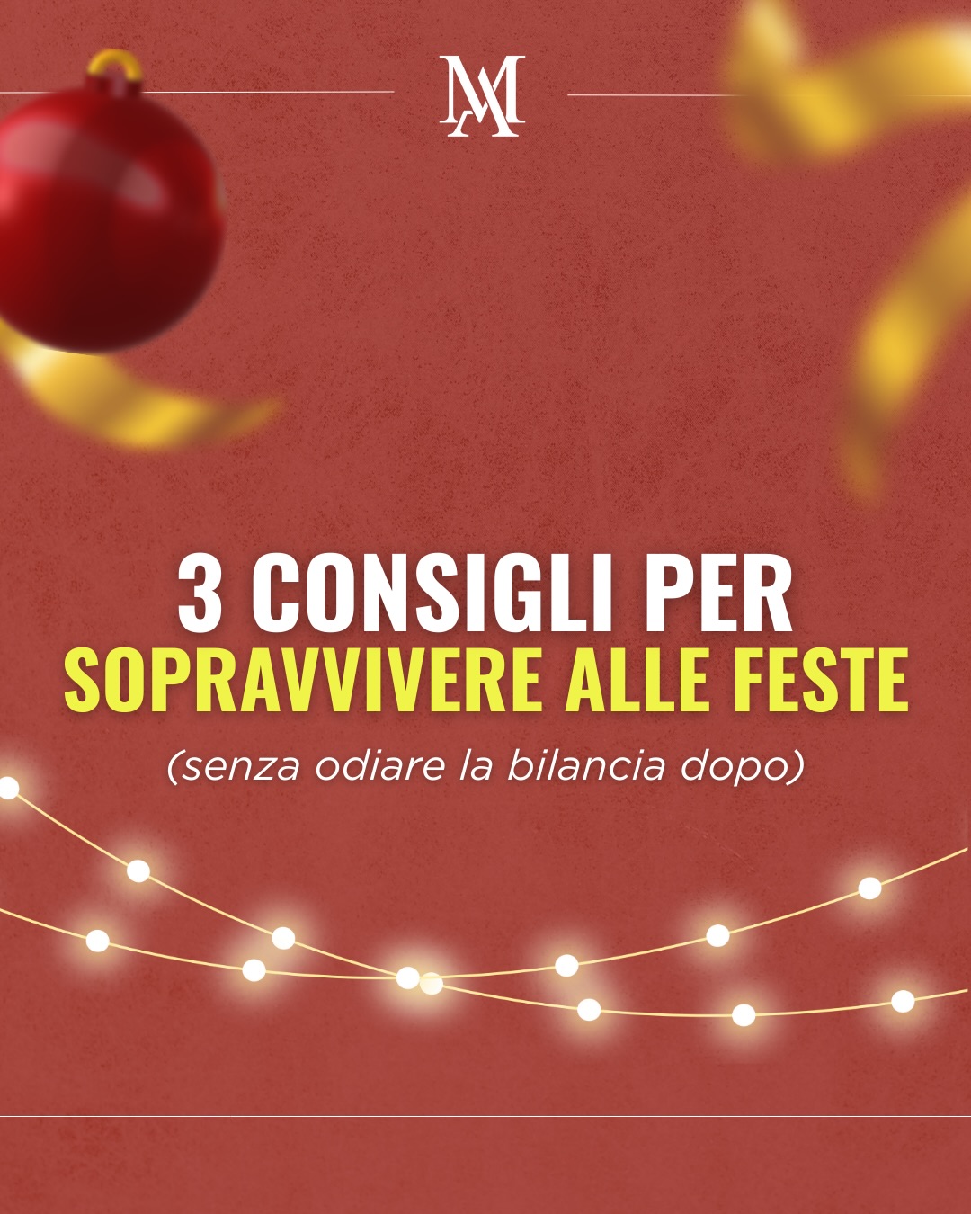 🎄 3 consigli per affrontare le feste 🎄
👇🏼
👇🏼
Spoiler: non esistono strategie magiche, detox post-cenone o calcoli assurdi da fare ✨
Il tuo corpo non “cambia forma” per qualche pranzo/cena in più.
Cambia quando lo stressi, quando ti senti in colpa, quando smetti di ascoltarlo.
In questi giorni fai la cosa più semplice:
✅ goditi le feste
✅ ascolta fame e sazietà
✅ torna alla tua routine con serenità
Buone feste da tutto il team di MA Consulenze Fitness 💪🎅