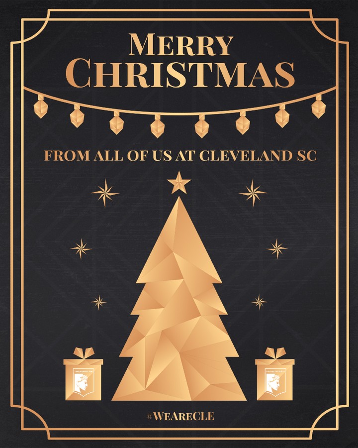 Merry Christmas from all of us at Cleveland SC. 🎄🎁🎅
Wishing our players, supporters, and the Cleveland community a great holiday. 🧡🤍🖤
#WeAreCLE