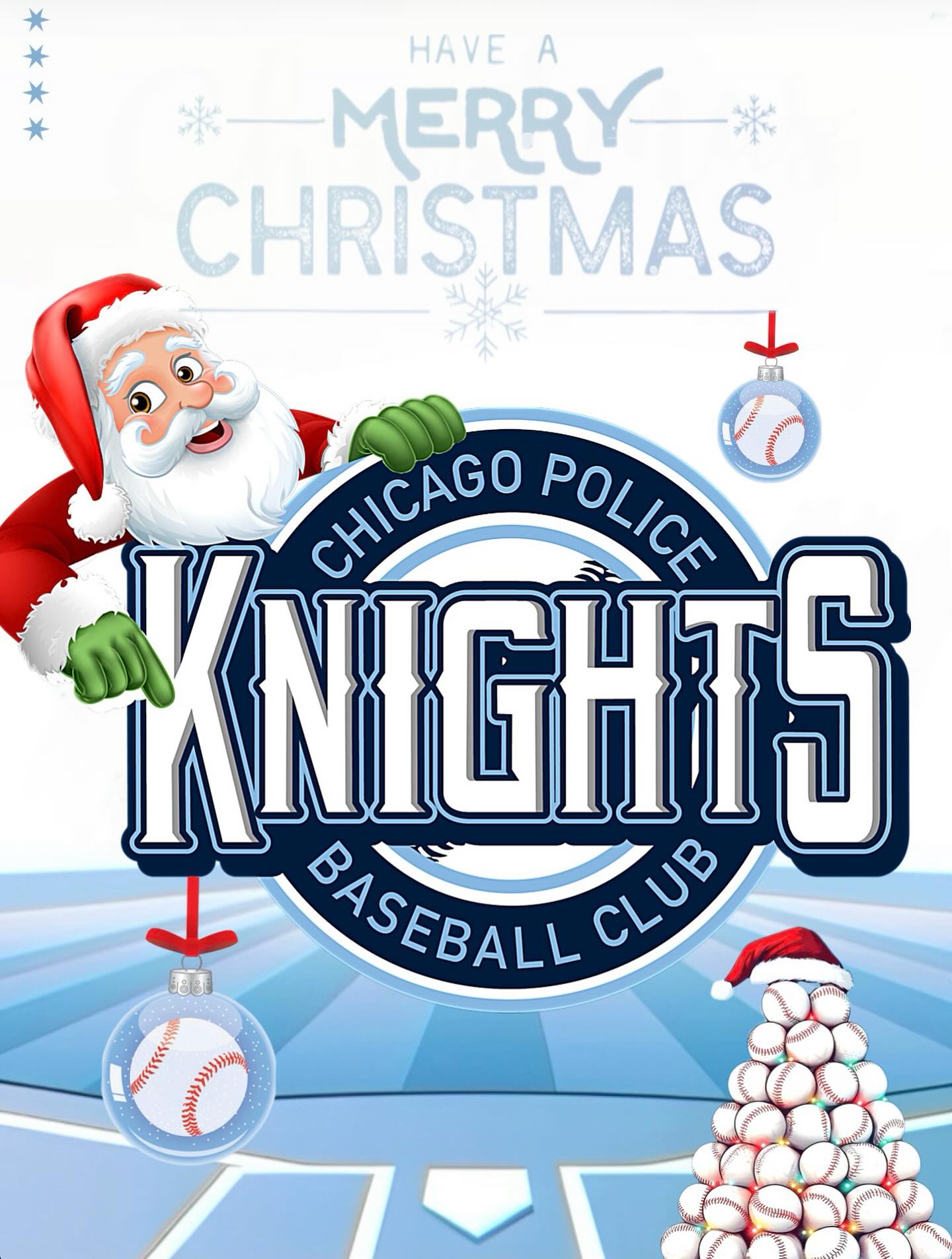🎄⚾ Merry Christmas from the Chicago Police Knights Baseball Club ⚾🎄
This holiday season, we’re grateful for our families, supporters, and community who stand behind us on and off the field. We’re proud to represent the Chicago Police Department and remain committed to serving, giving back, and making a positive impact year round.
Wishing everyone a safe, healthy, and joyful Merry Christmas from our Knights family to yours. 🎅🏼🎄💙
#merrychristmas❤️ #family #thankful #happyholidays