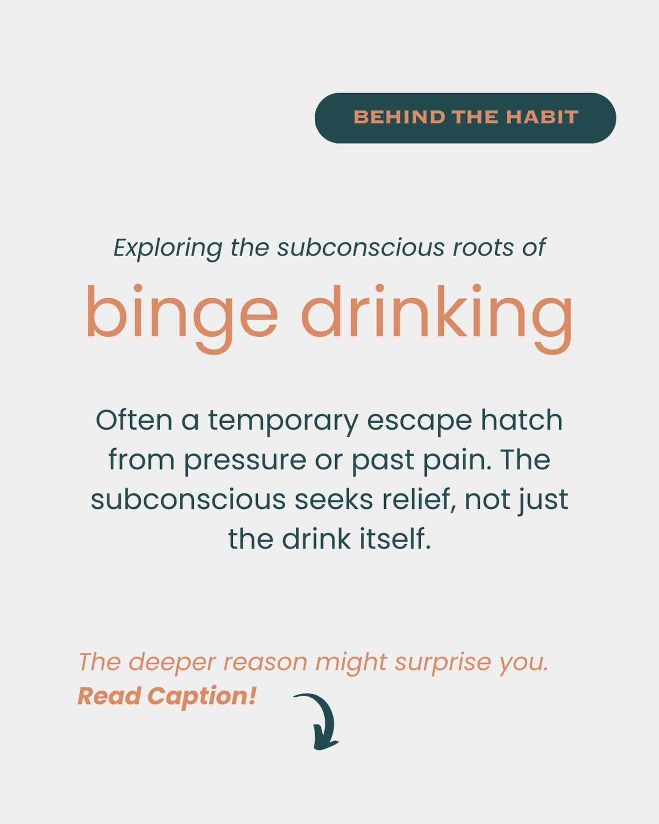 BEHIND THE HABIT... Binge Drinking 🍷
When drinking spirals into a pattern, it’s often not about the alcohol itself.
It’s a subconscious attempt to escape pain, pressure or emotional overload. A fast track to numbing what feels unbearable.
💭 The subconscious doesn’t crave the drink, it craves relief.
Hypnotherapy can help by:
🔹 Uncovering emotional triggers beneath the urge
🔹 Rewiring subconscious associations with drinking
🔹 Installing healthy coping mechanisms
🔹 Reclaiming control without self-blame
If it feels like willpower isn’t enough, that’s because the habit is deeper than choice.
If you’re ready to explore that deeper reason which might surprise you, book a free consultation:
👉 www.hypnotoday.com
#Hypnotherapy
#BehindTheHabit
#BreakTheHabit
#HabitChange
#Mindfulness
MentalHealth
Neuroplasticity
ConsciousLiving
BingeDrinking