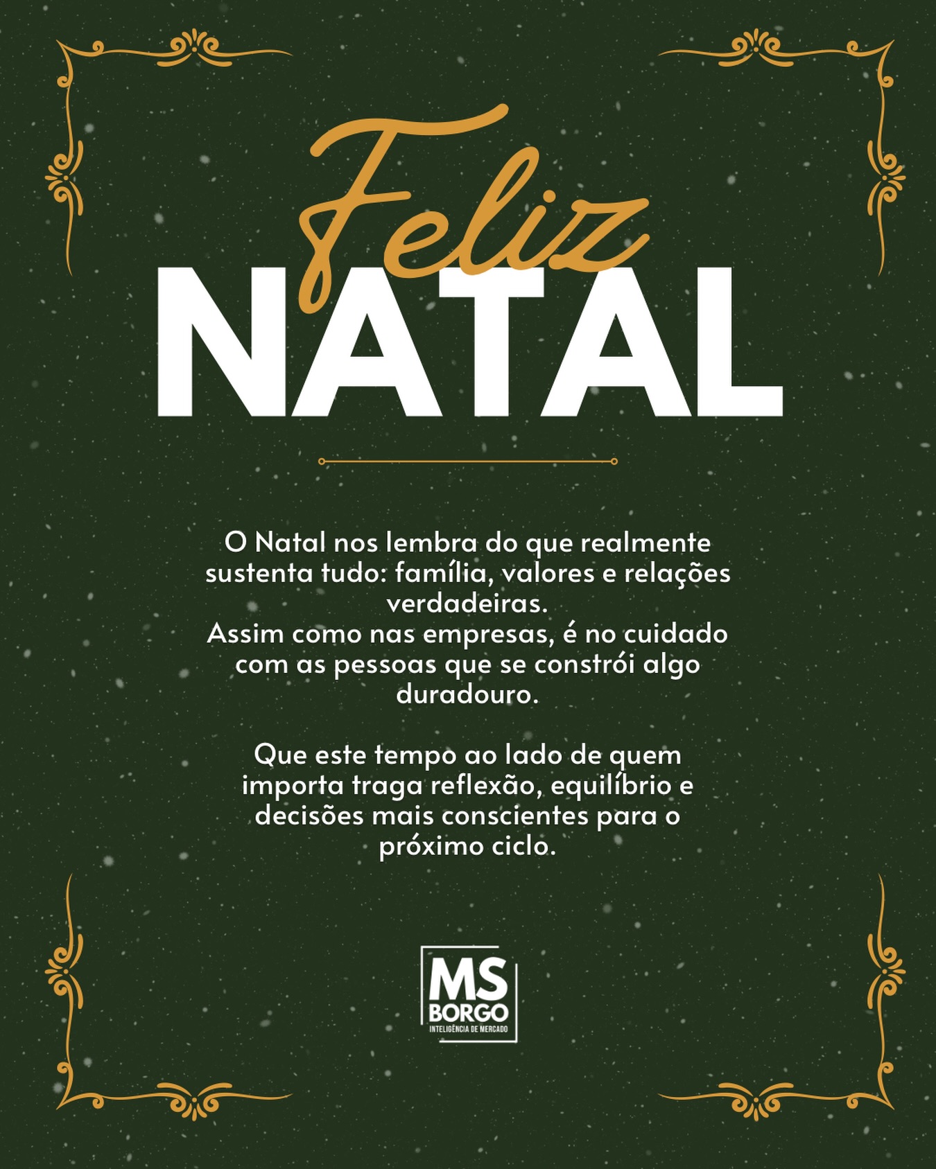 O Natal é mais do que uma data no calendário.
É um convite à pausa, à presença e à reflexão.
Assim como na família, empresas fortes são construídas sobre valores, confiança e cuidado com as pessoas.
Antes de pensar em metas, números e expansão, é preciso lembrar quem caminha ao nosso lado.
Que este momento fortaleça vínculos, renove propósitos e prepare líderes para decisões mais humanas e estratégicas no próximo ano.
Feliz Natal.
#gestão #gestãodepessoas #empresas #empreendedorismo