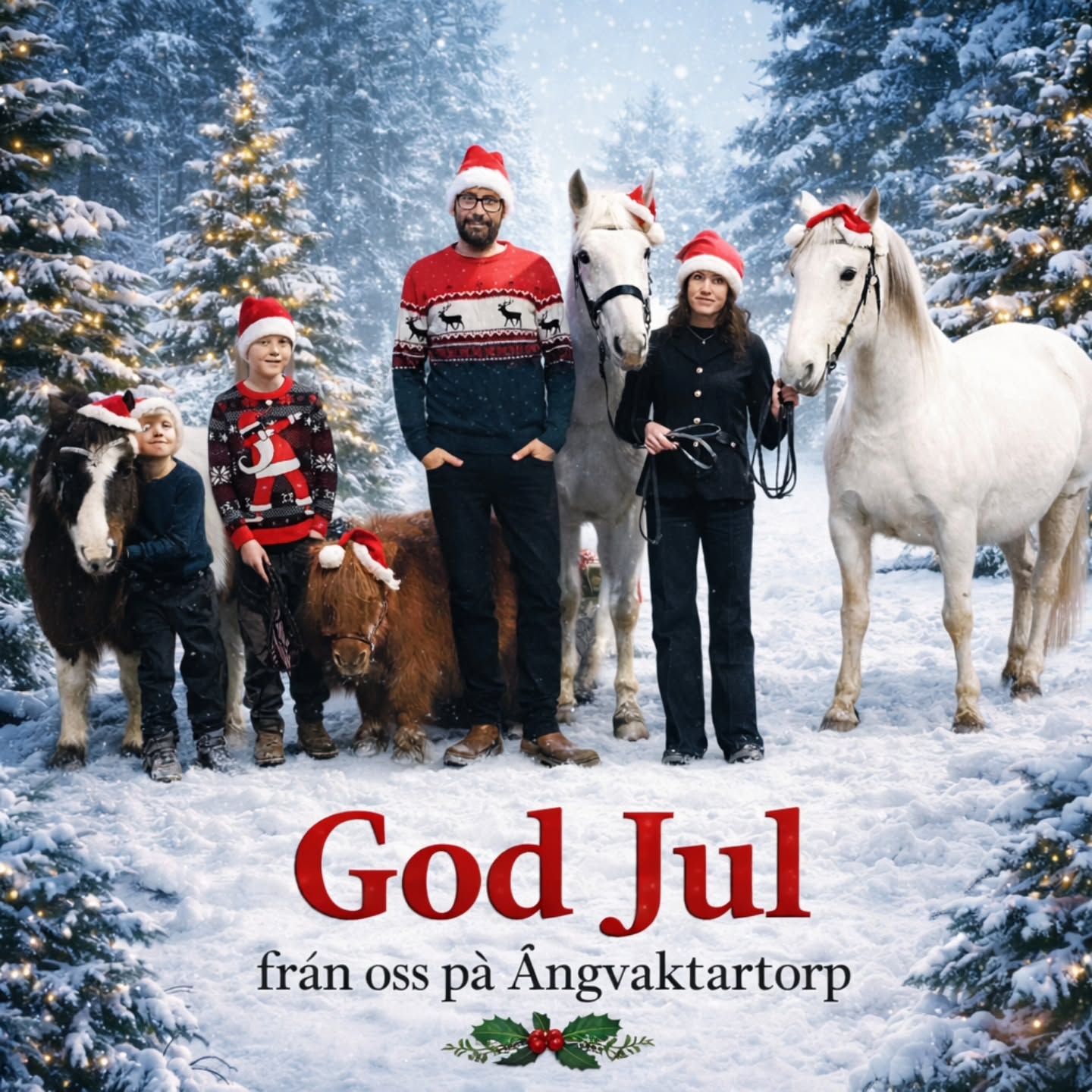 Vi önskar er alla en God Jul! 🎄🎅
I år är vi moderna och provar för första gången att ta hjälp av AI inför årets julhälsning 😄
Originalet kan du se i Instastory